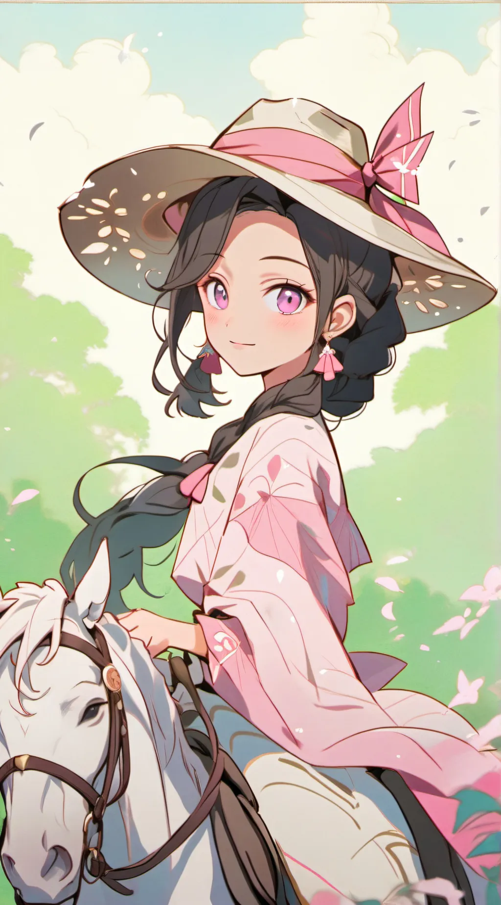 ai character: Cowgirl Nezuko background