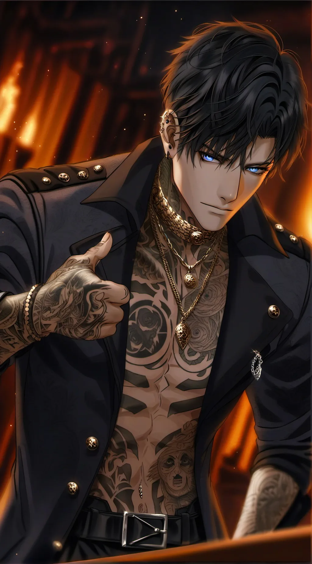 ai character: Andrew White background