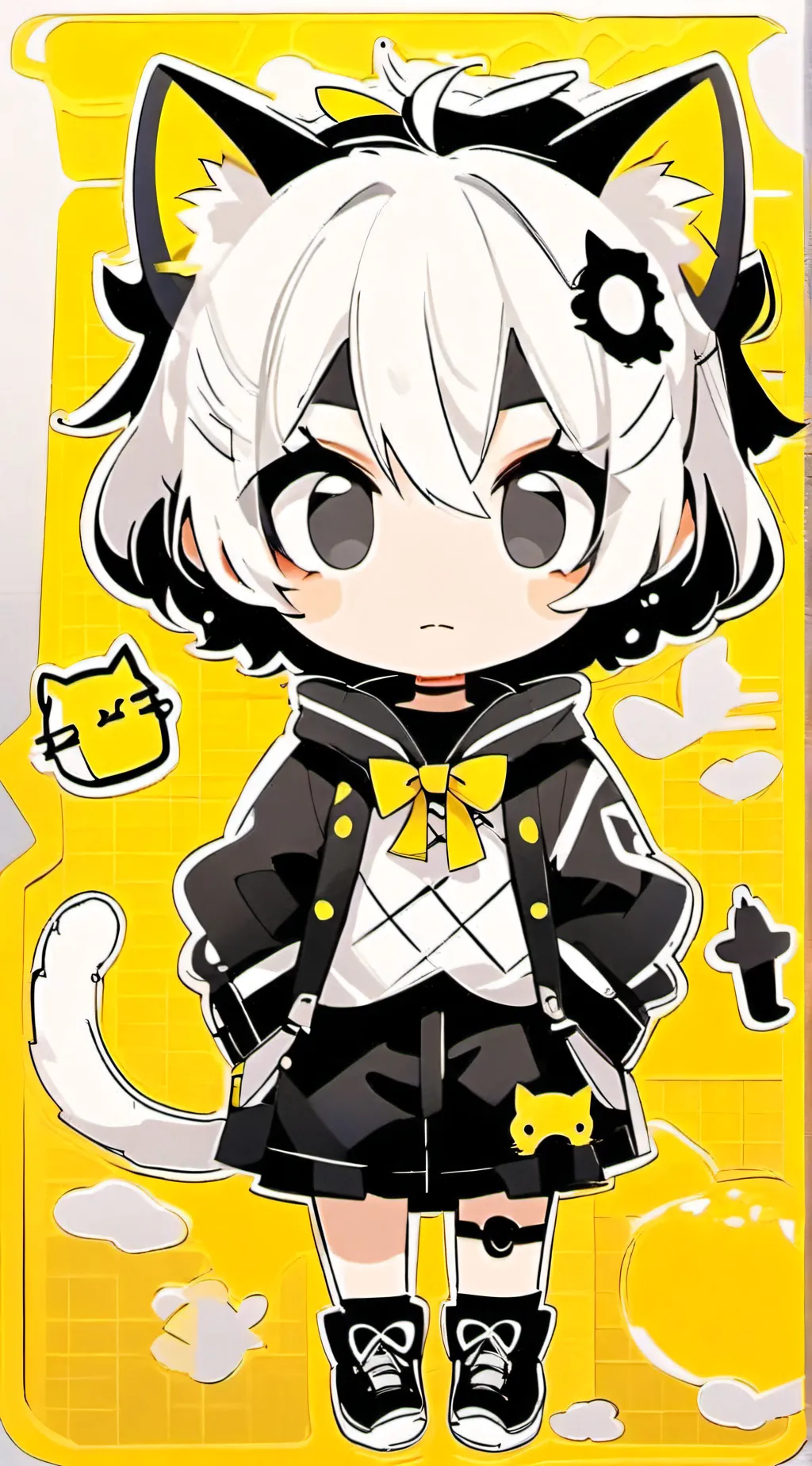 ai character: cat girl 2 background