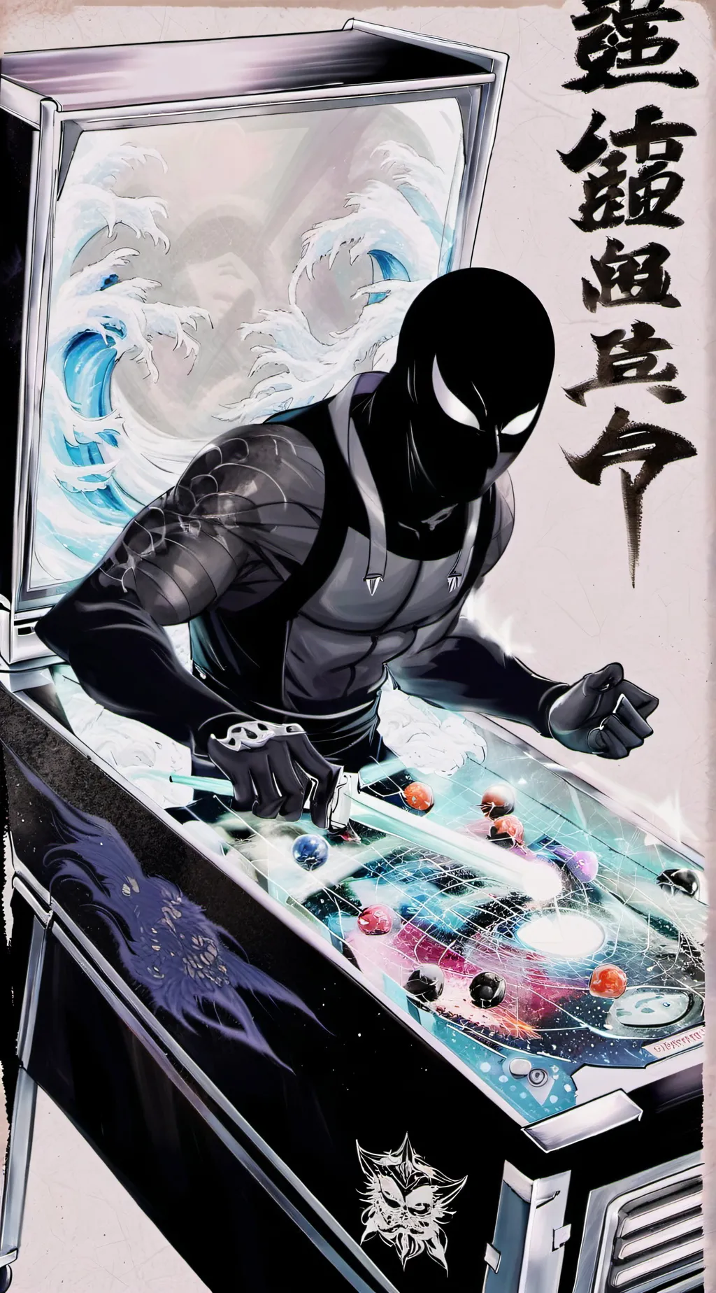 ai character: Black Ninja Attack background