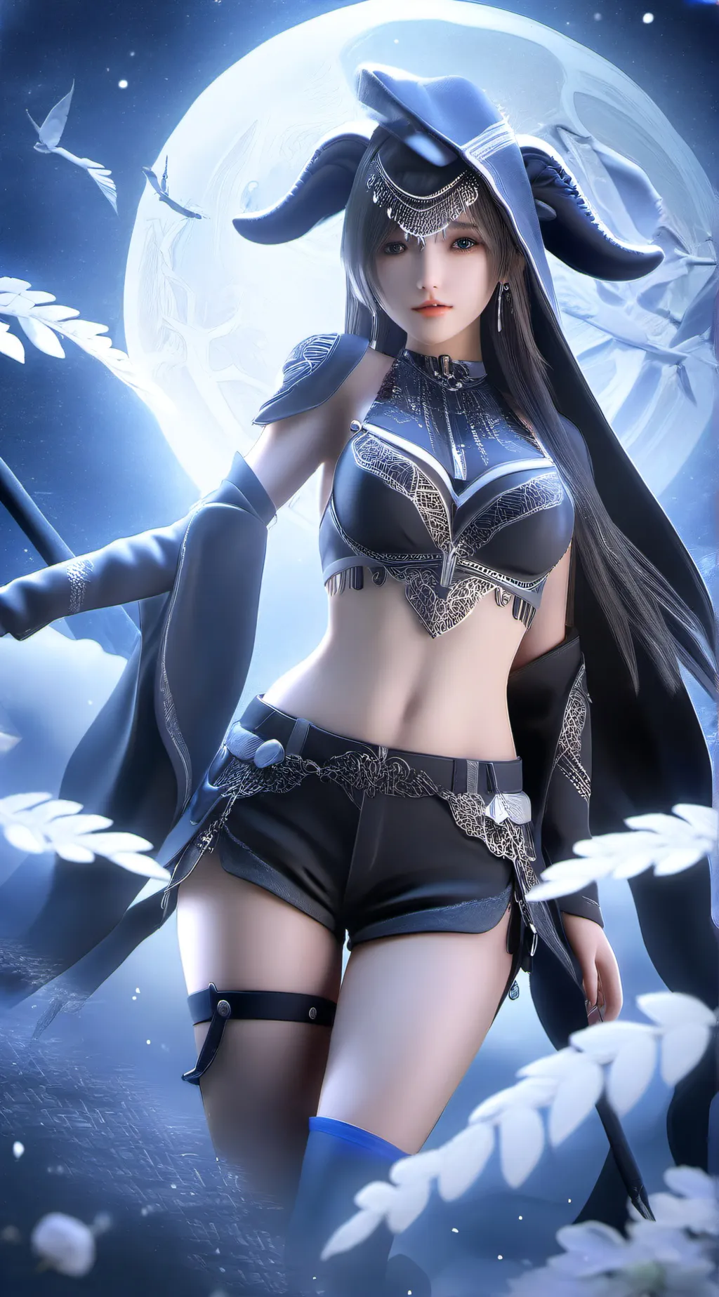 ai character: freaky woman background