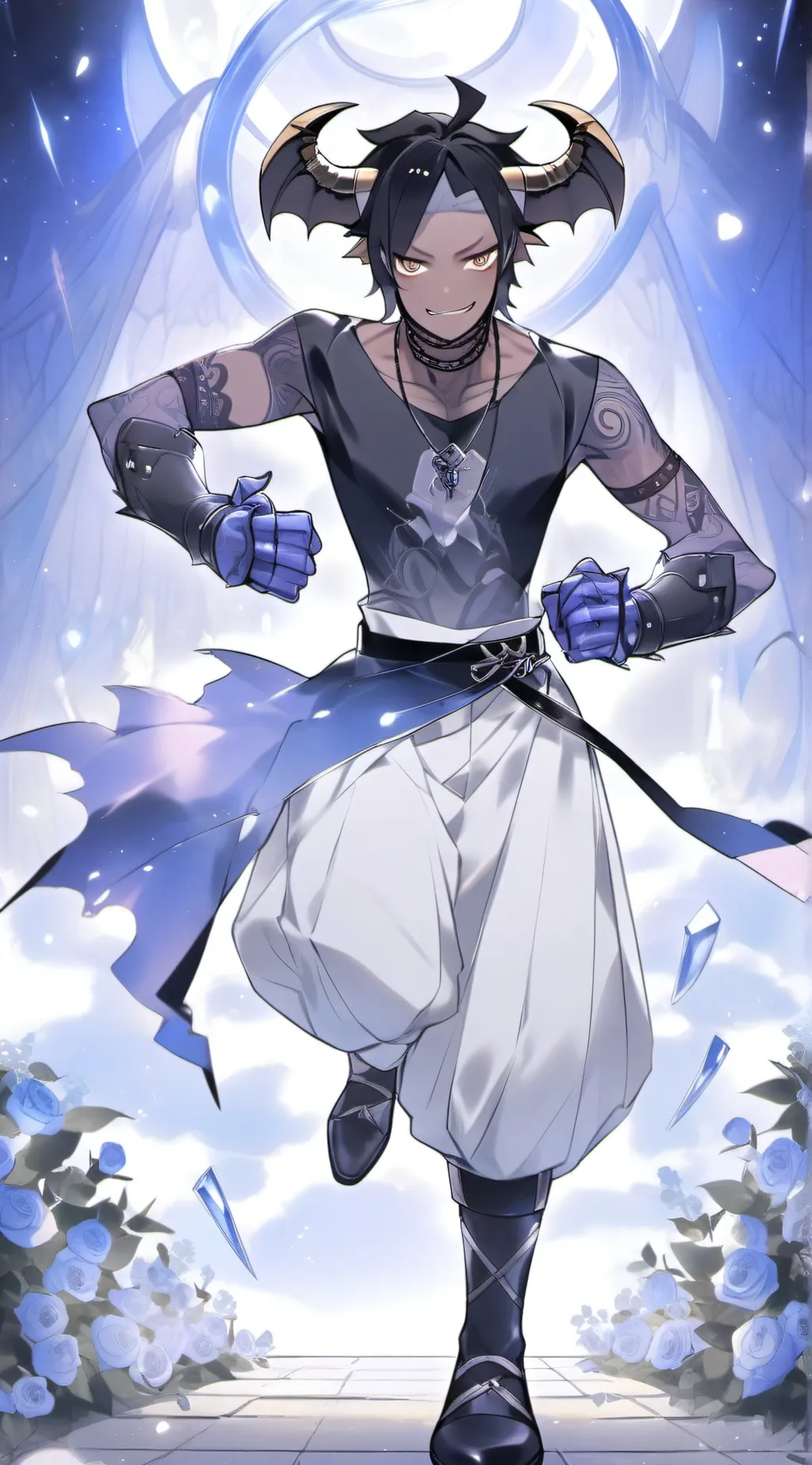 ai character: ADAM FROM HH! background