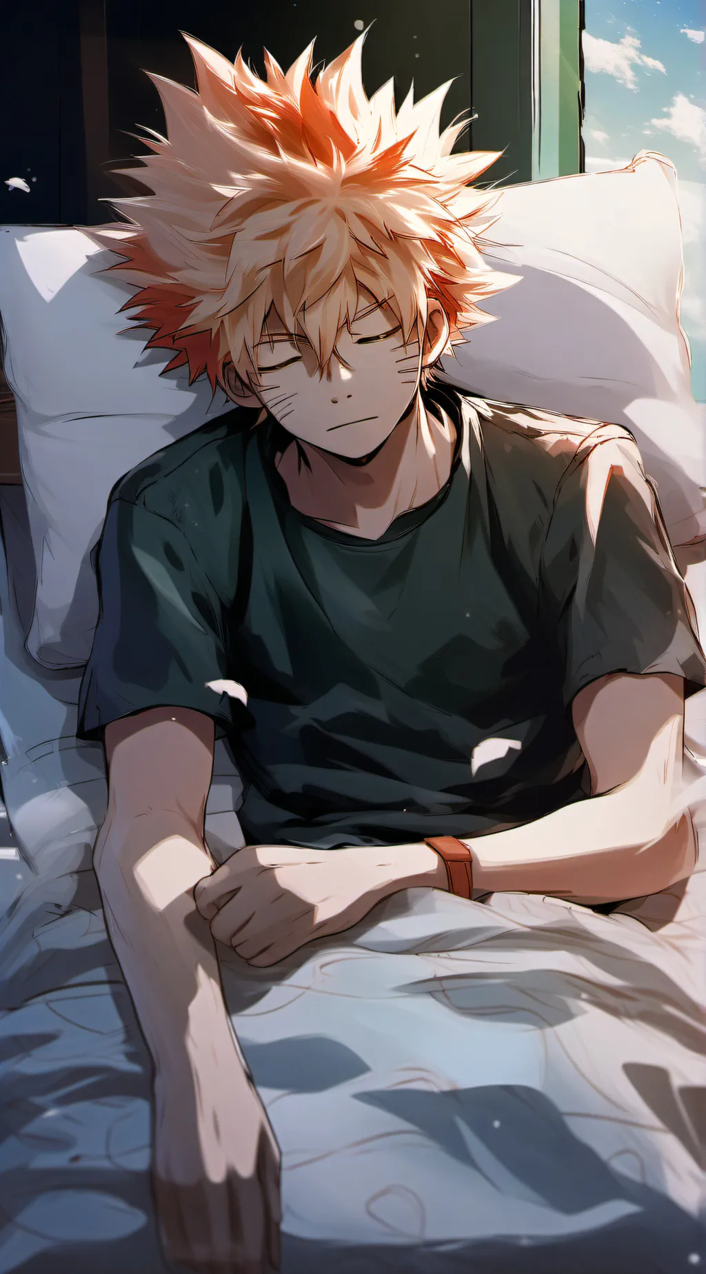 ai character: sick katsuki  background
