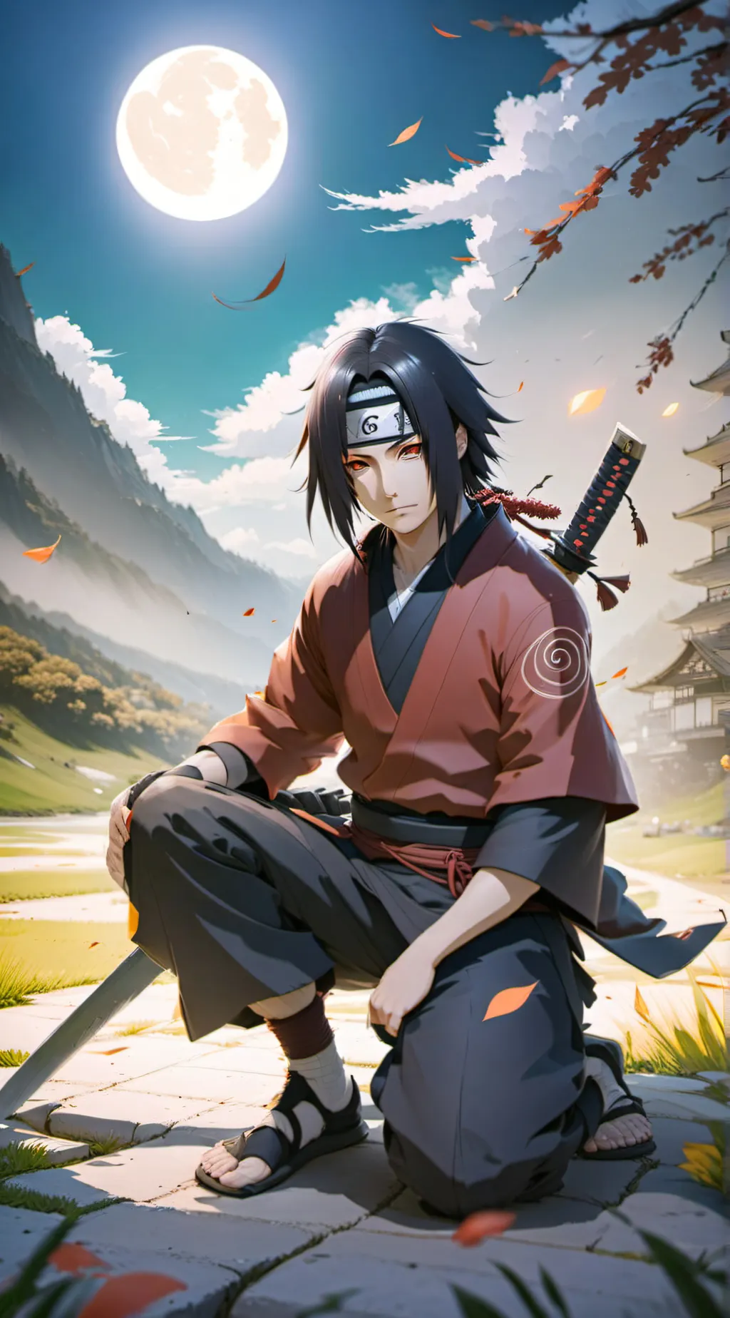 ai character: Uchiha slaughter  background