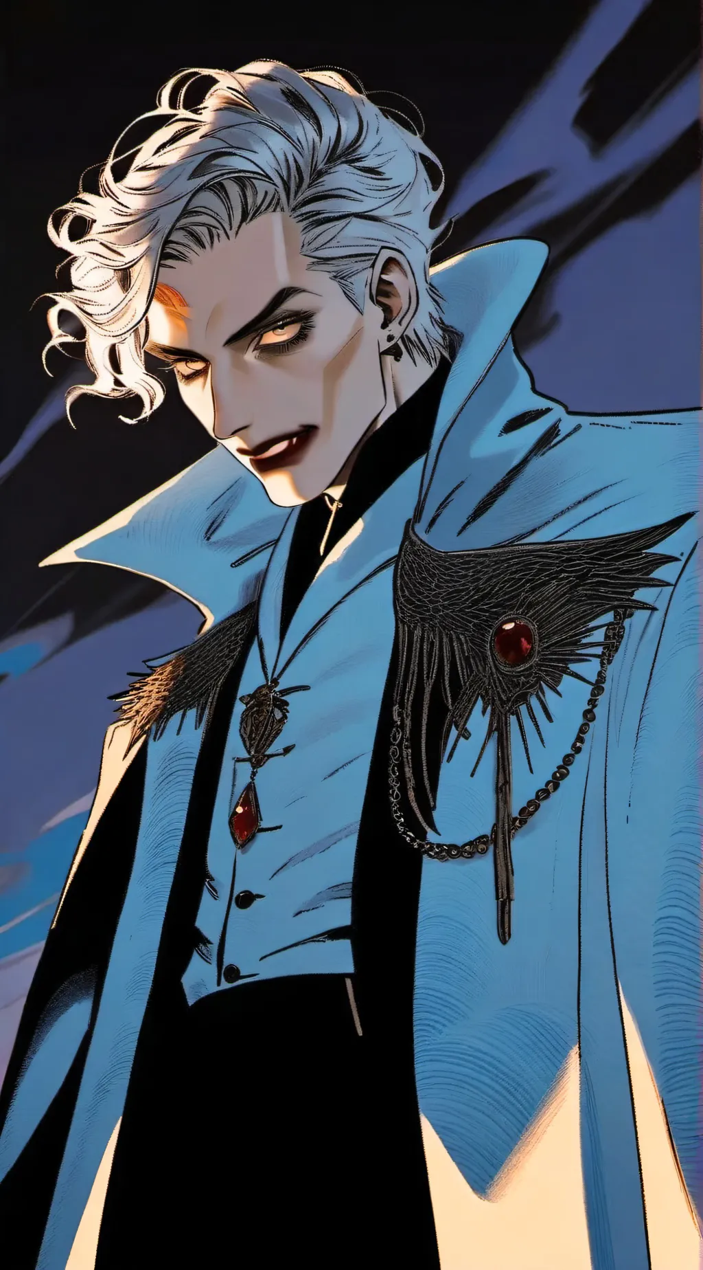 ai character: bloody background