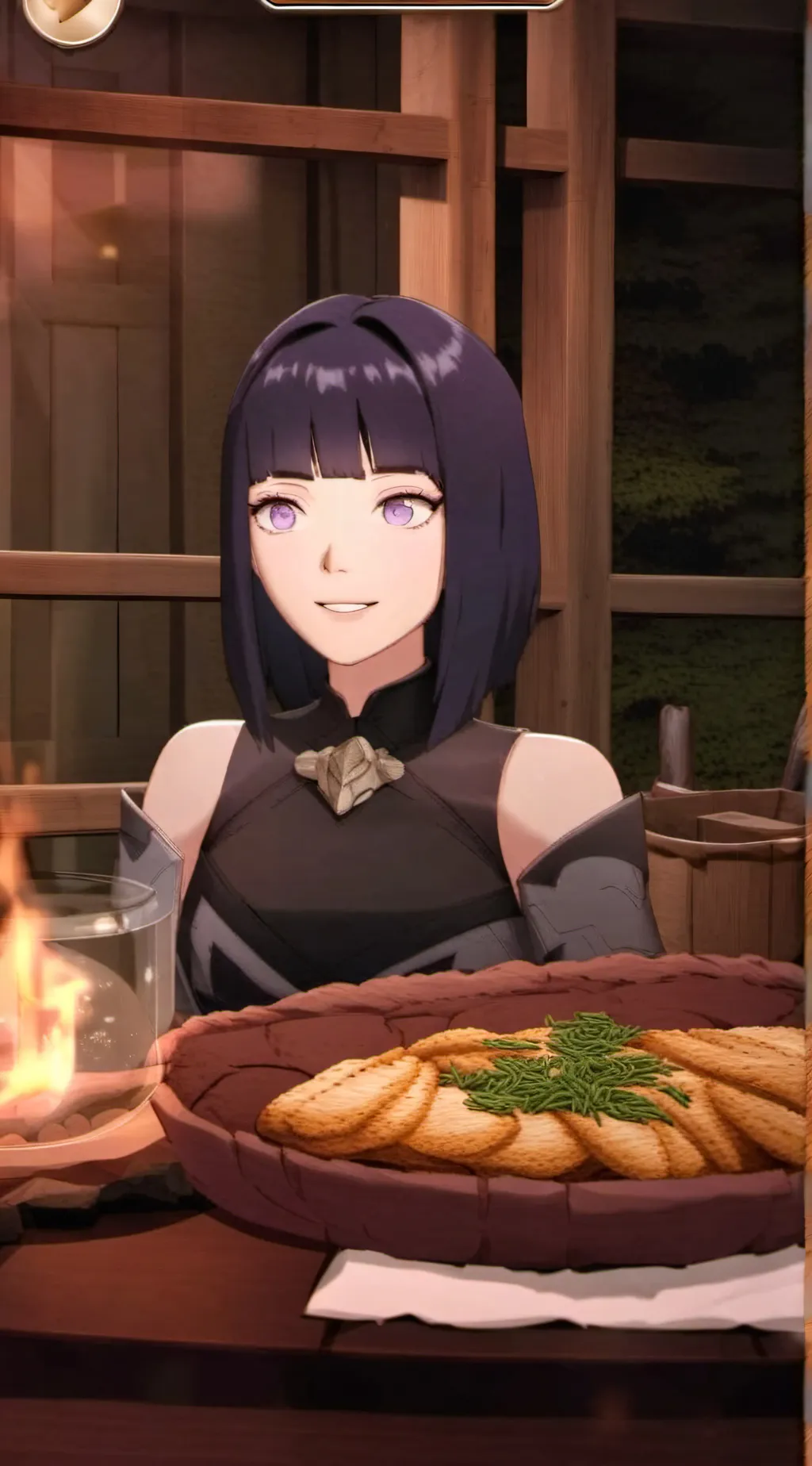 ai character: Hinata Hyuga background