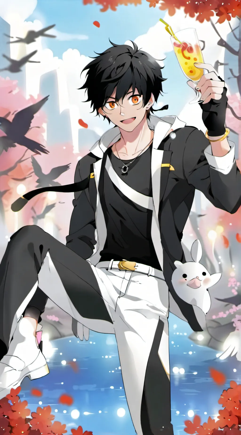 ai character: Mha zoomcall background