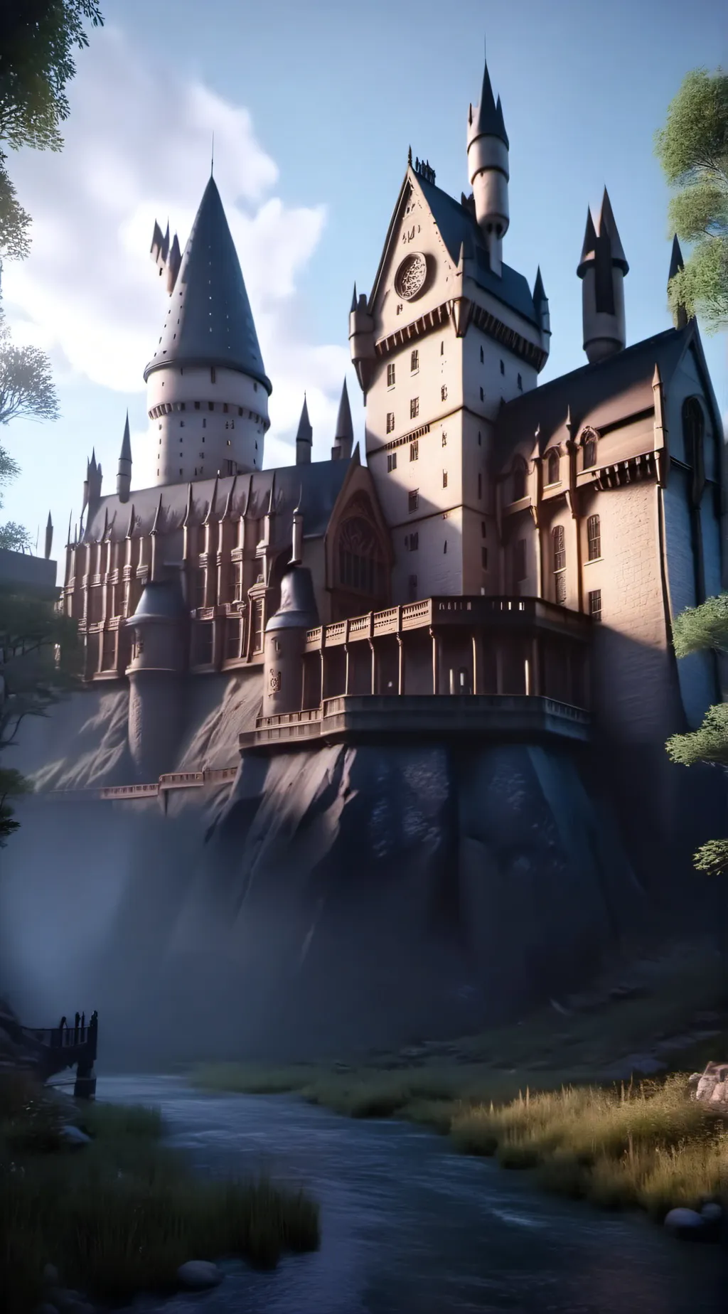 ai character: Hogwarts  background