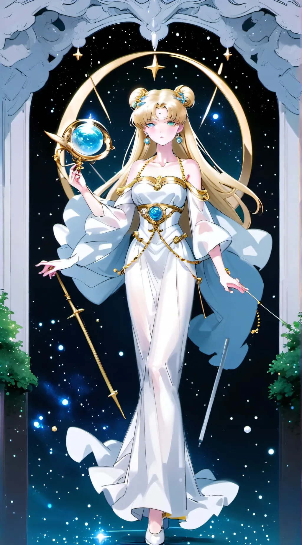 ai character: Neo queen serenity background