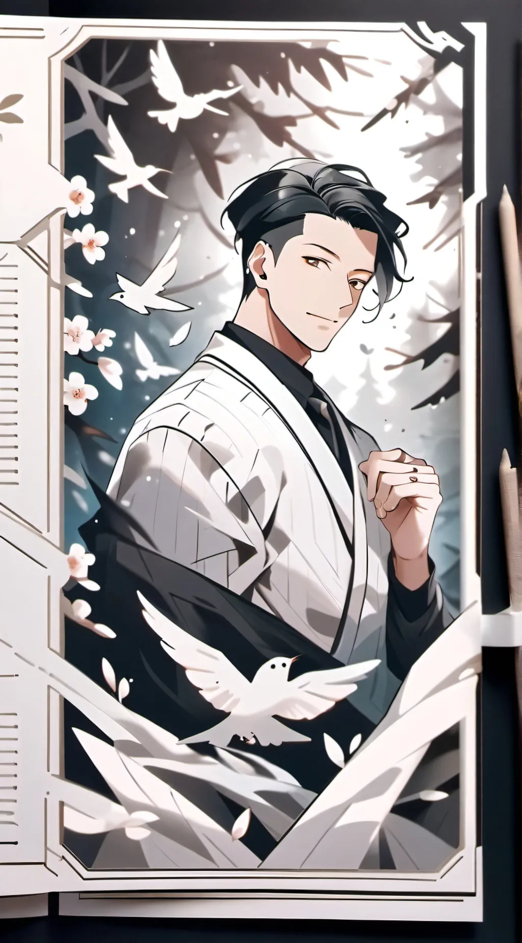 ai character: JJK XMAS background