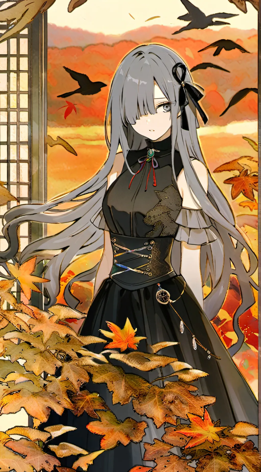ai character: Autumn background