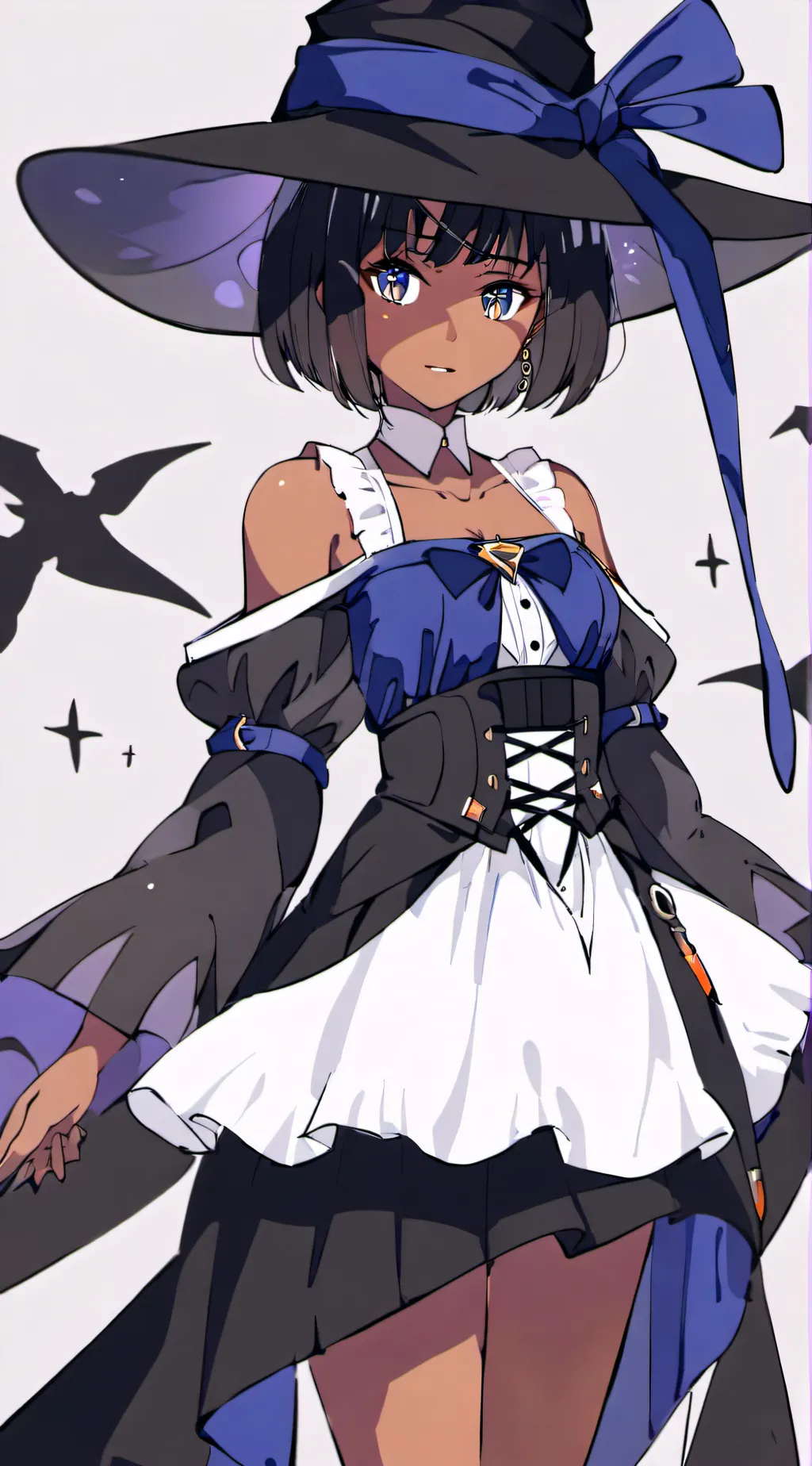 ai character: Blue background