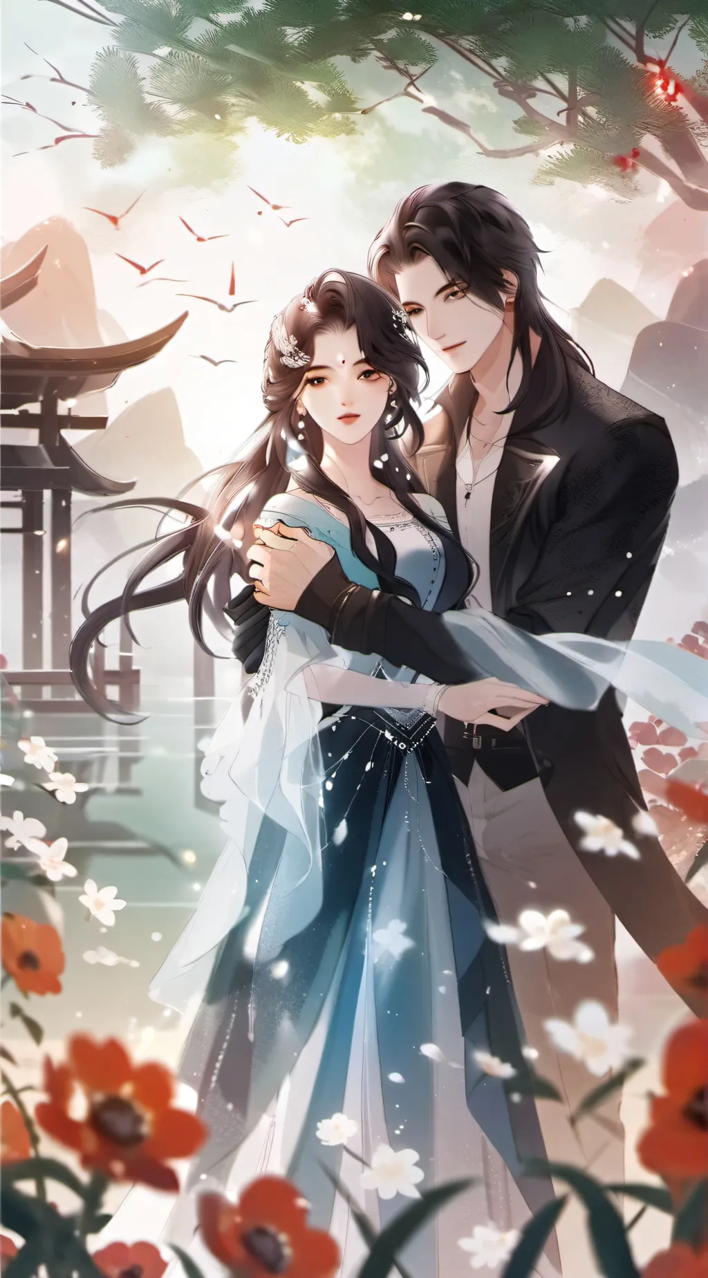 ai character: Alex and Olivia  background