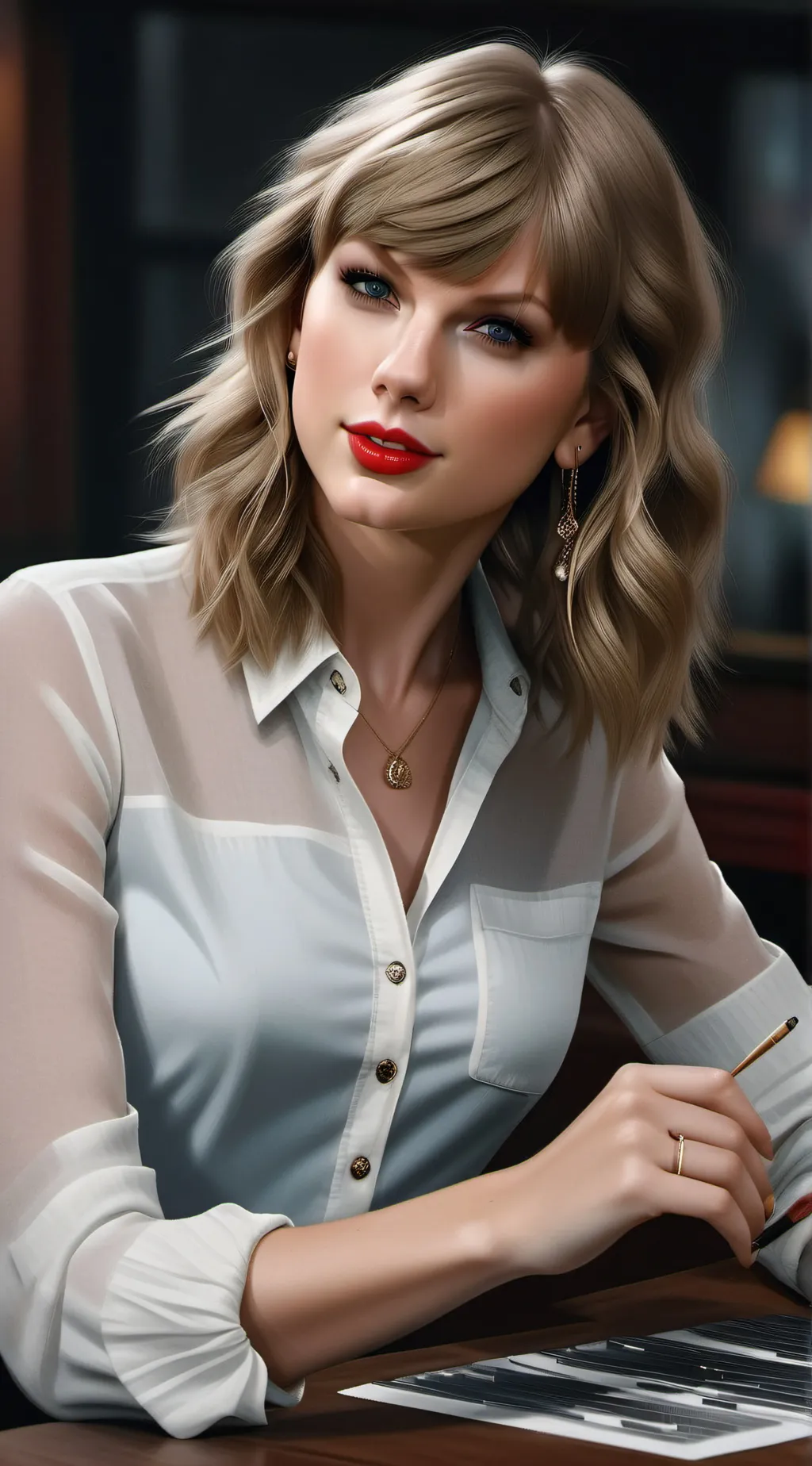 ai character: Taylor swift  background