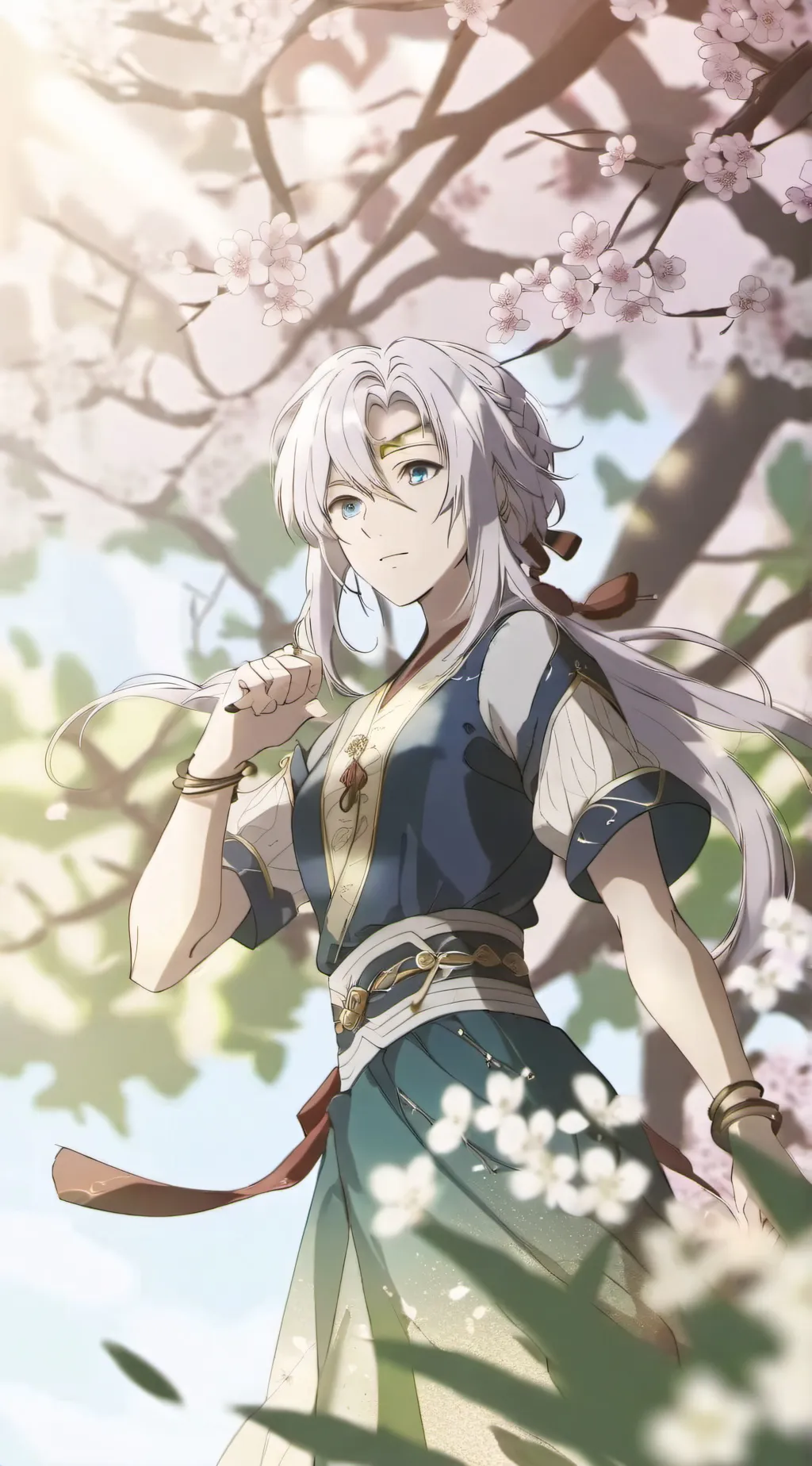 ai character: Snow background