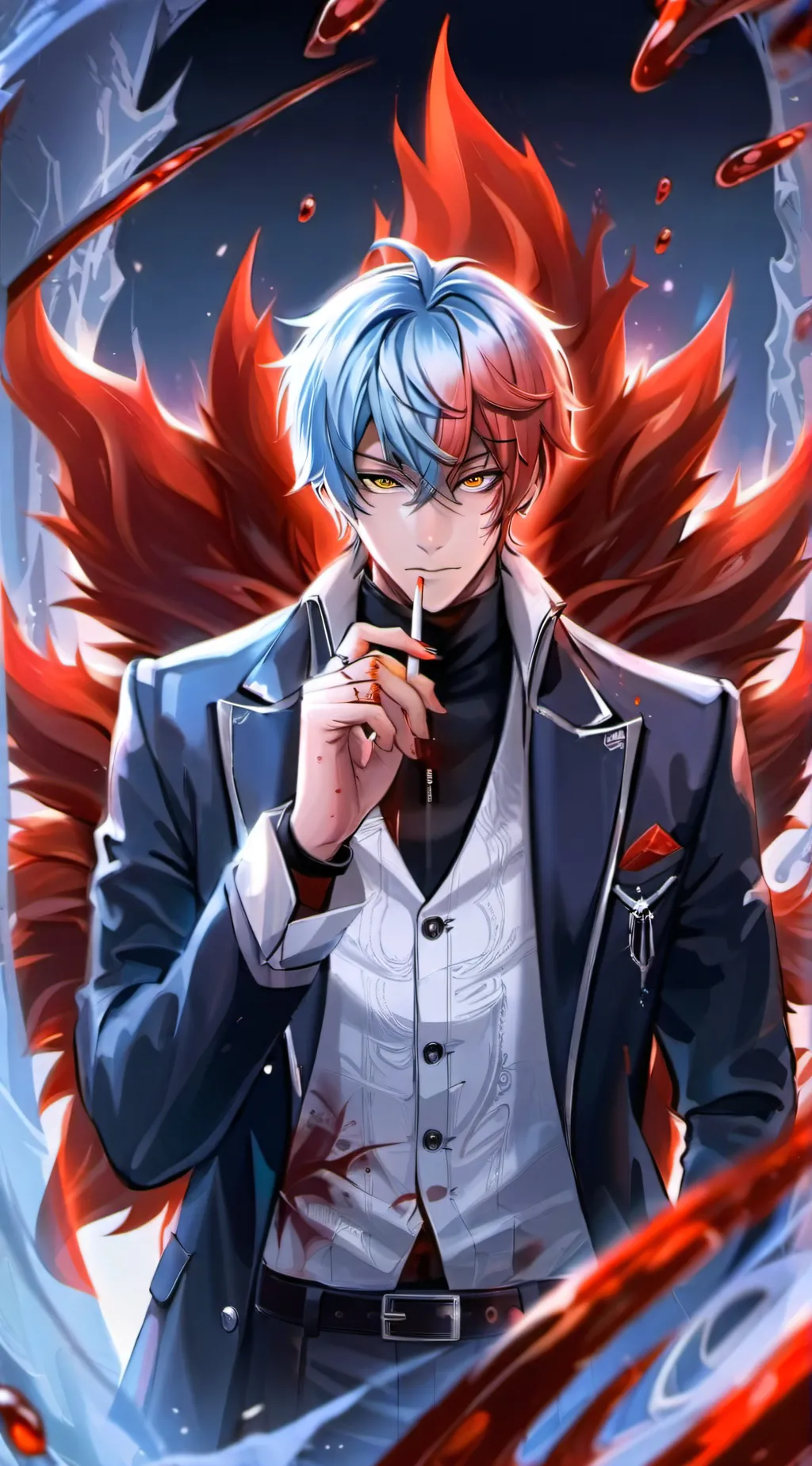 ai character: Villain Todoroki background