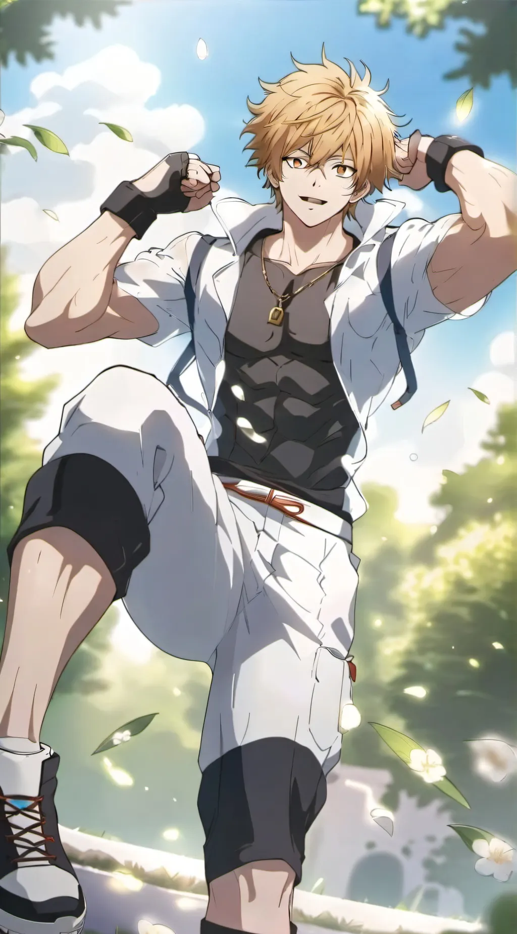 ai character: MHA bakugo bro background