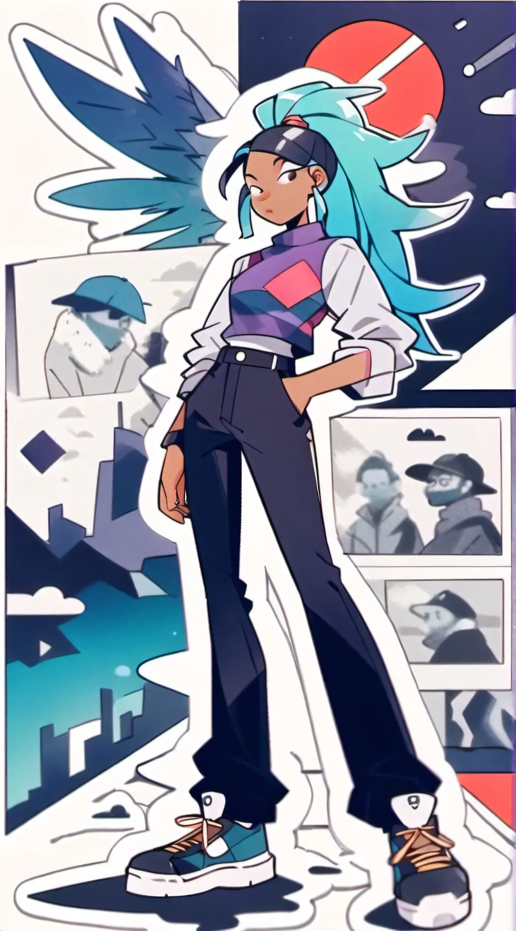 ai character: Zany background