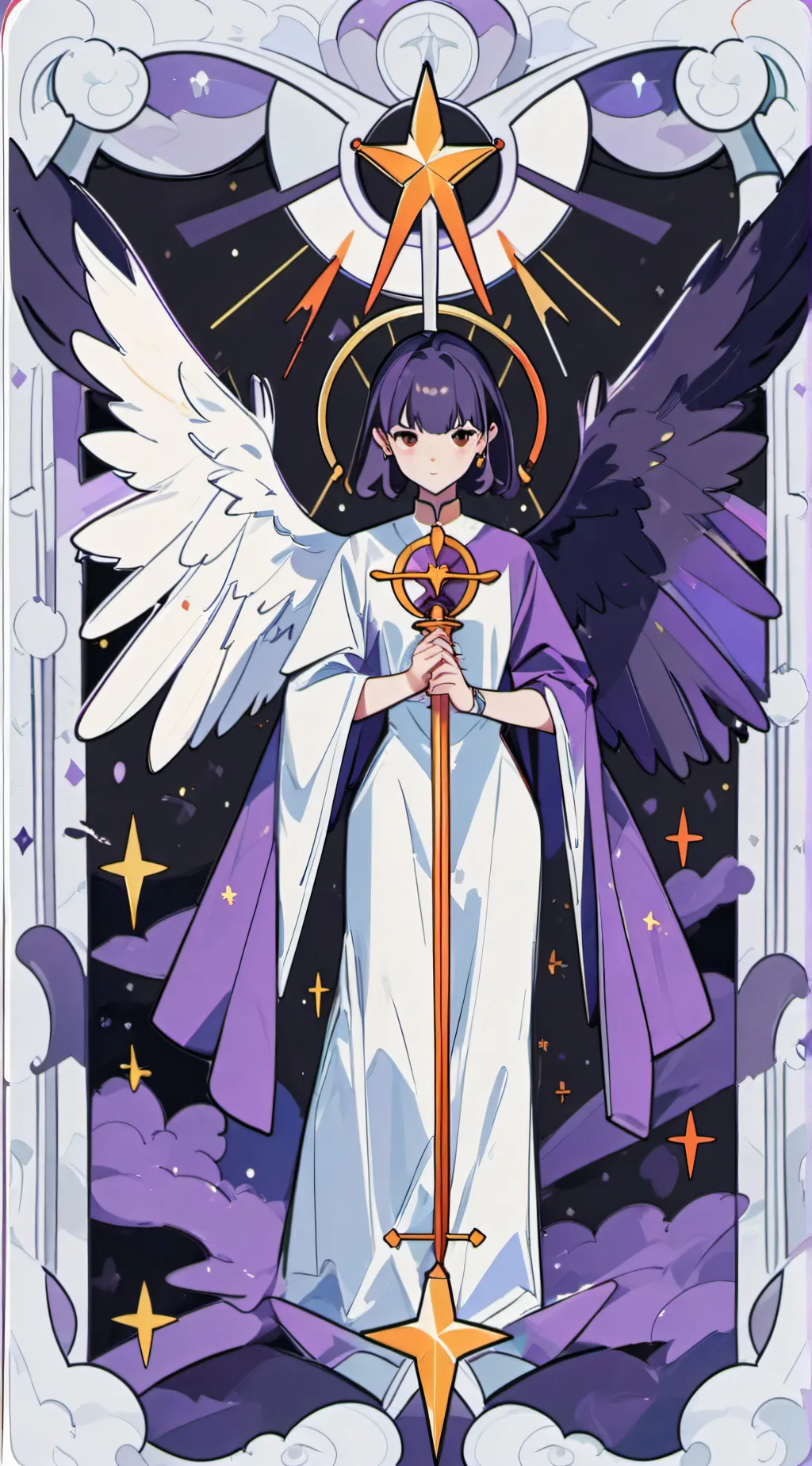 ai character: Angel VS Devil background