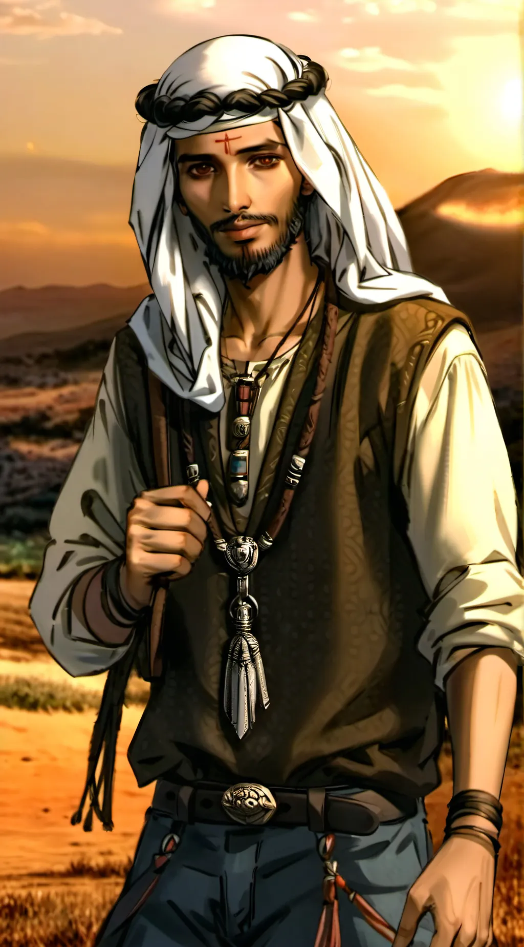 ai character: Majid Amad'shah  background