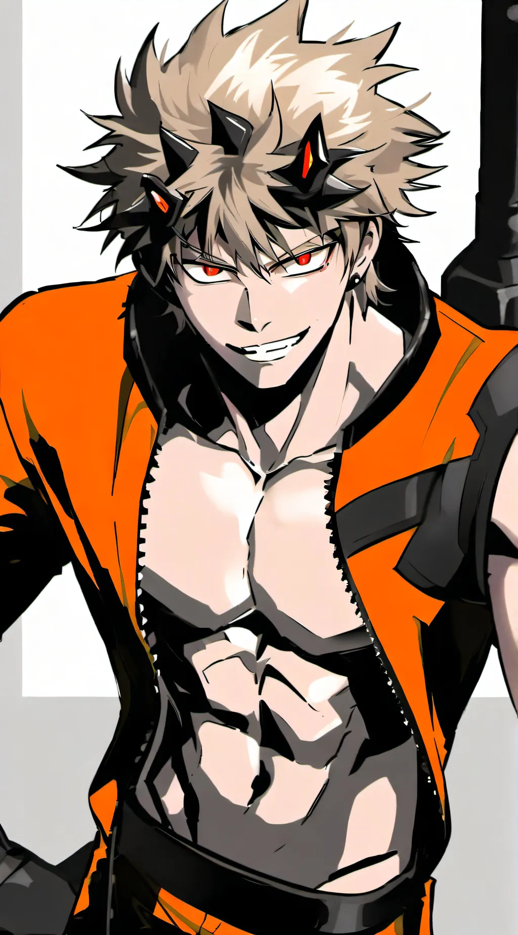 ai character: Katsuki Bakugou background