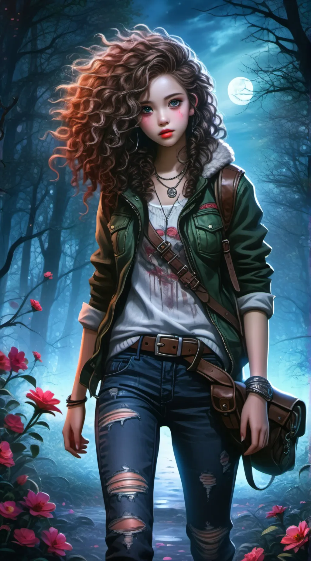 ai character: Melanie  background