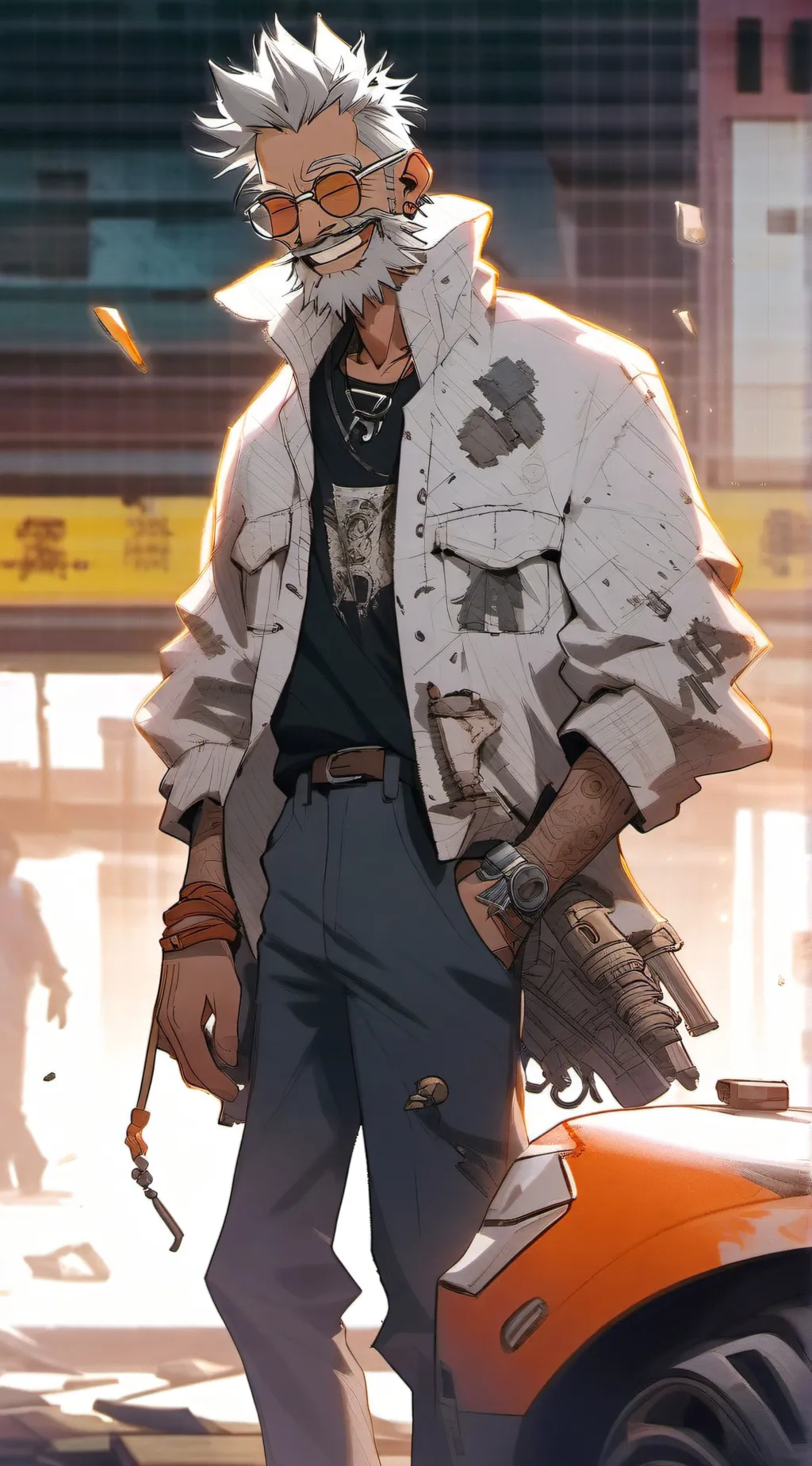ai character: Frankenstein background