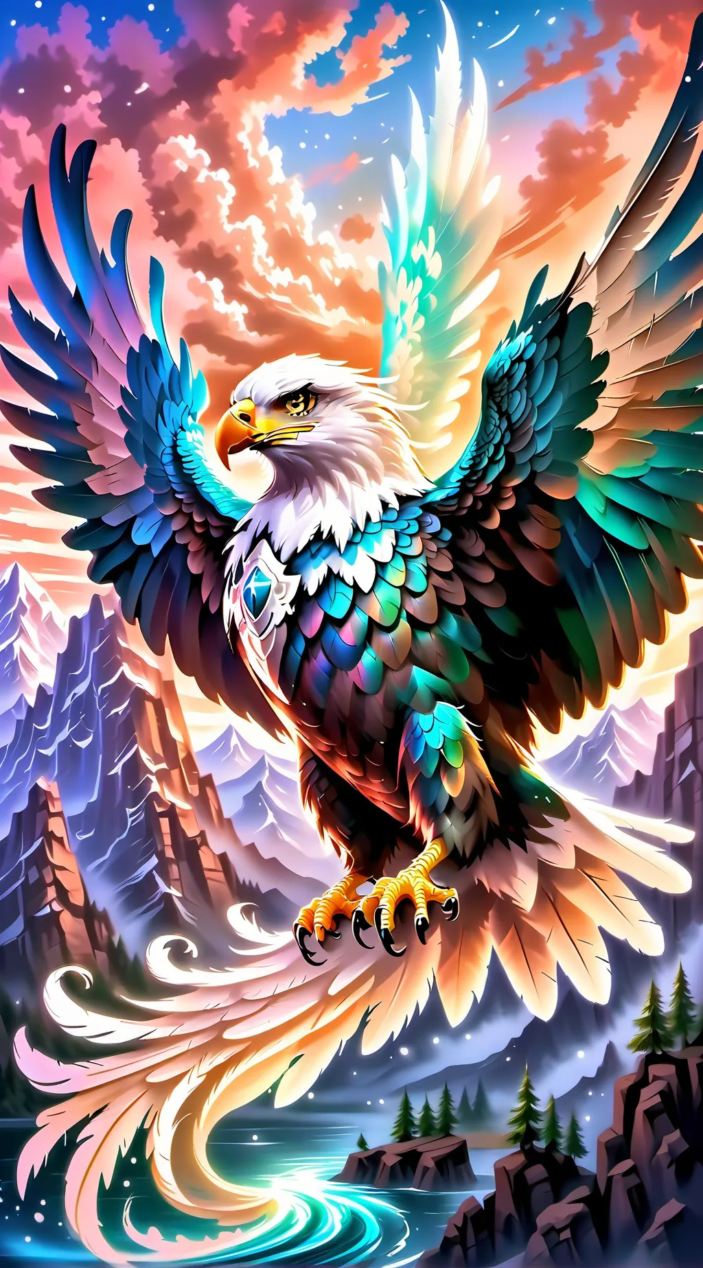 ai character: olny ai generated  background