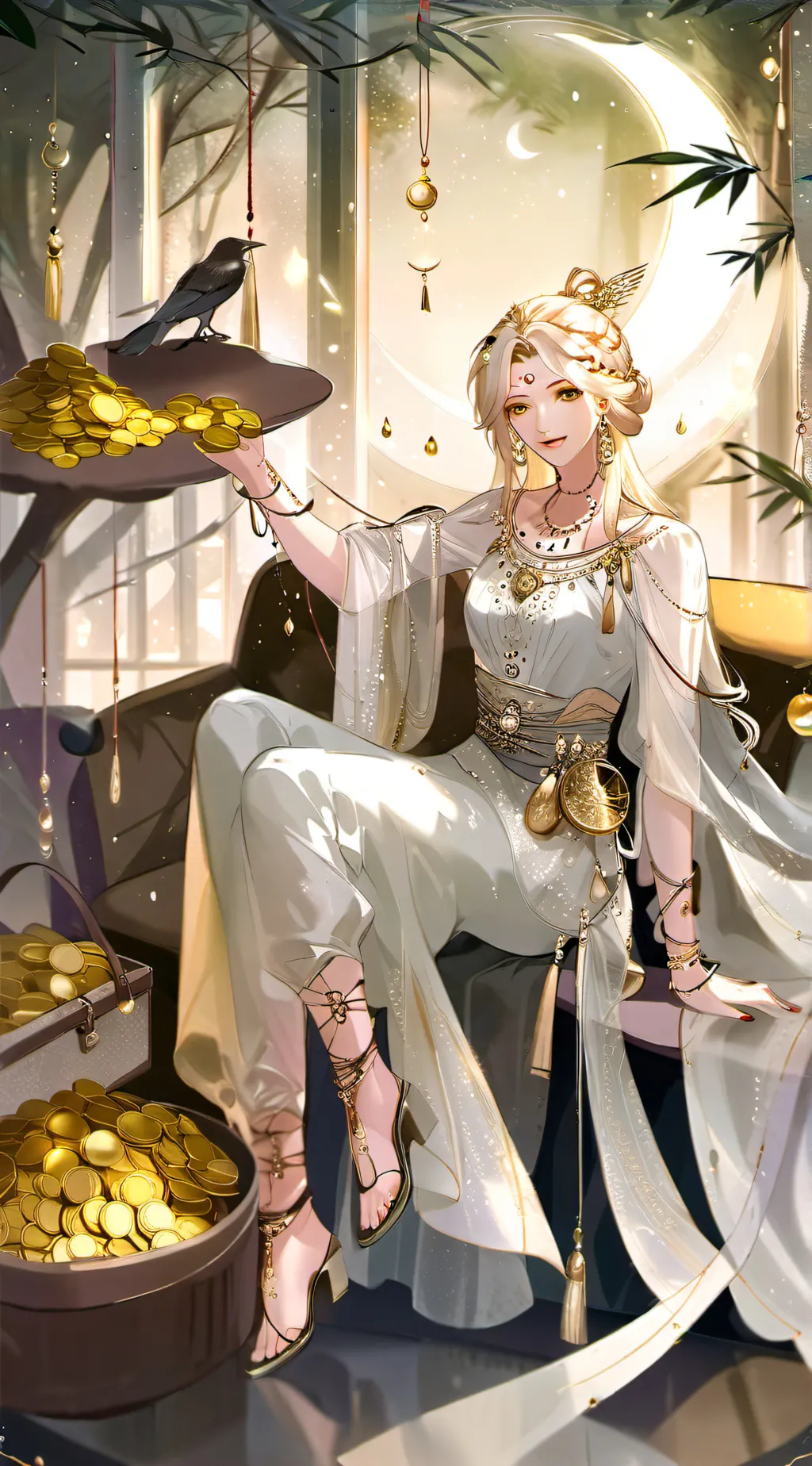 ai character: Golden Oracle background