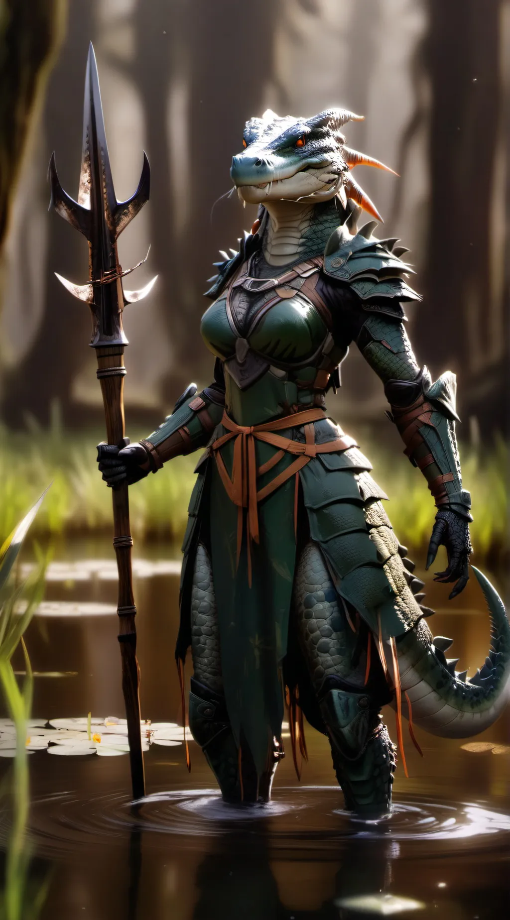 ai character: Lady Crocodie background
