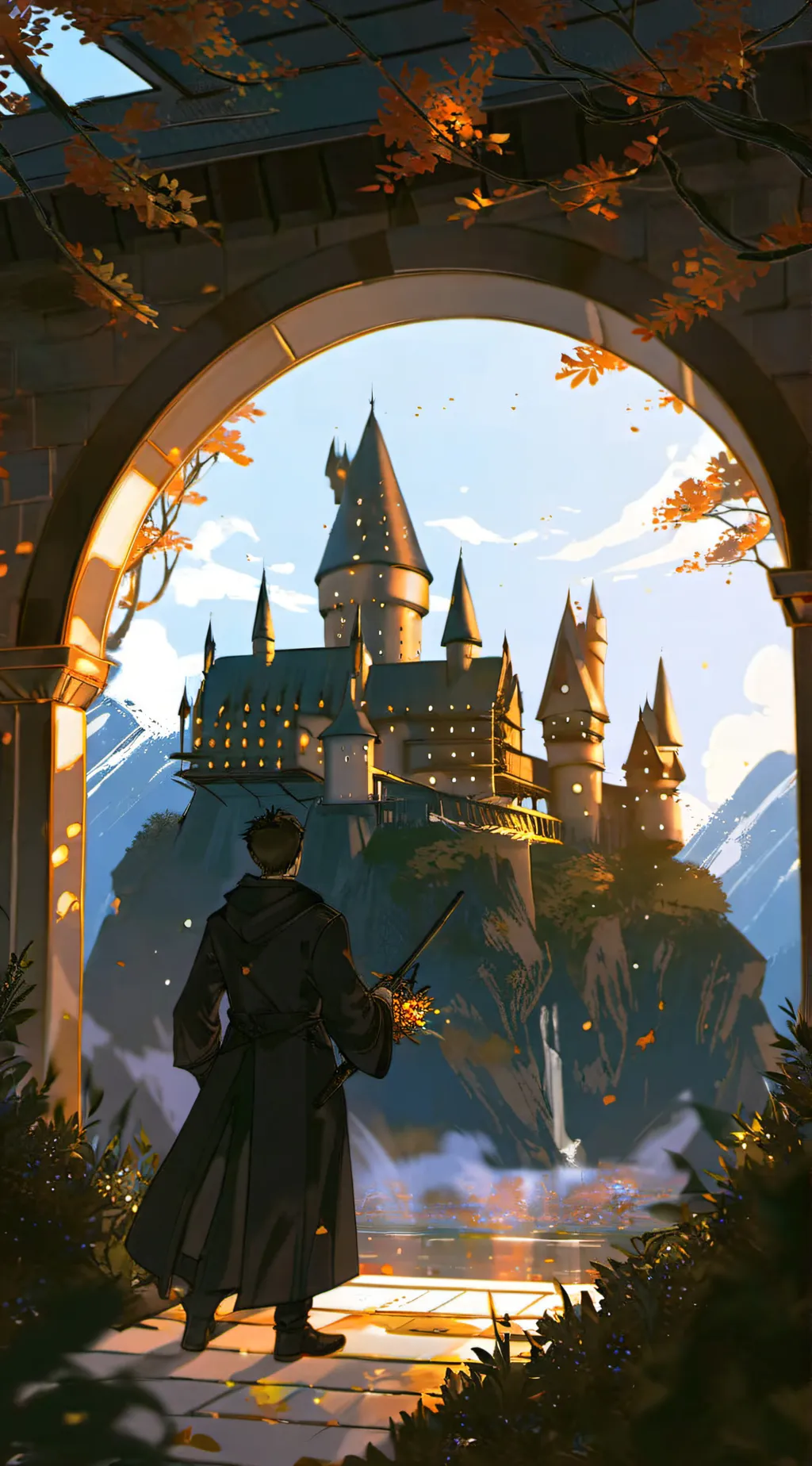 ai character: Hogwarts  background