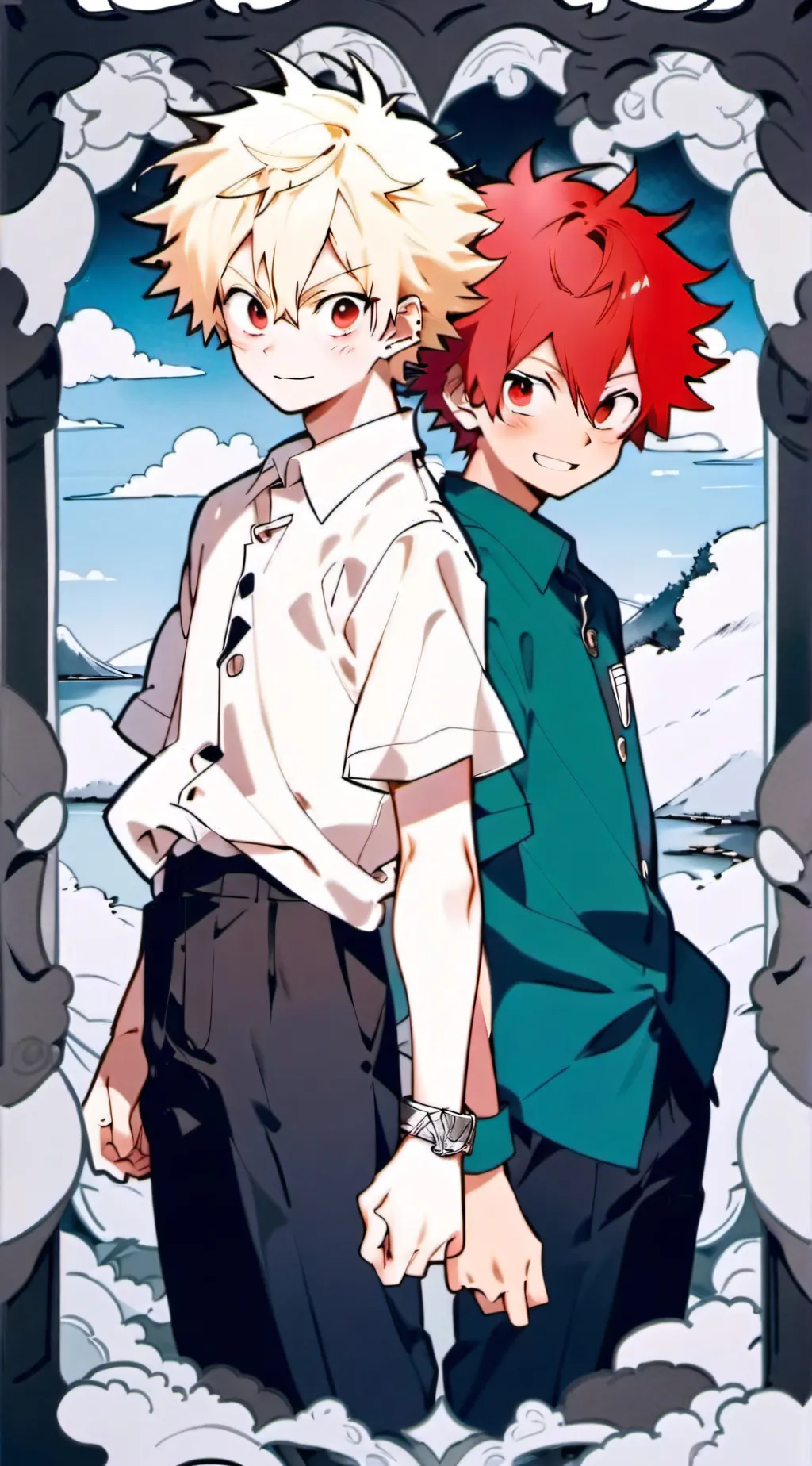 ai character: Eijiro x Katsuki background