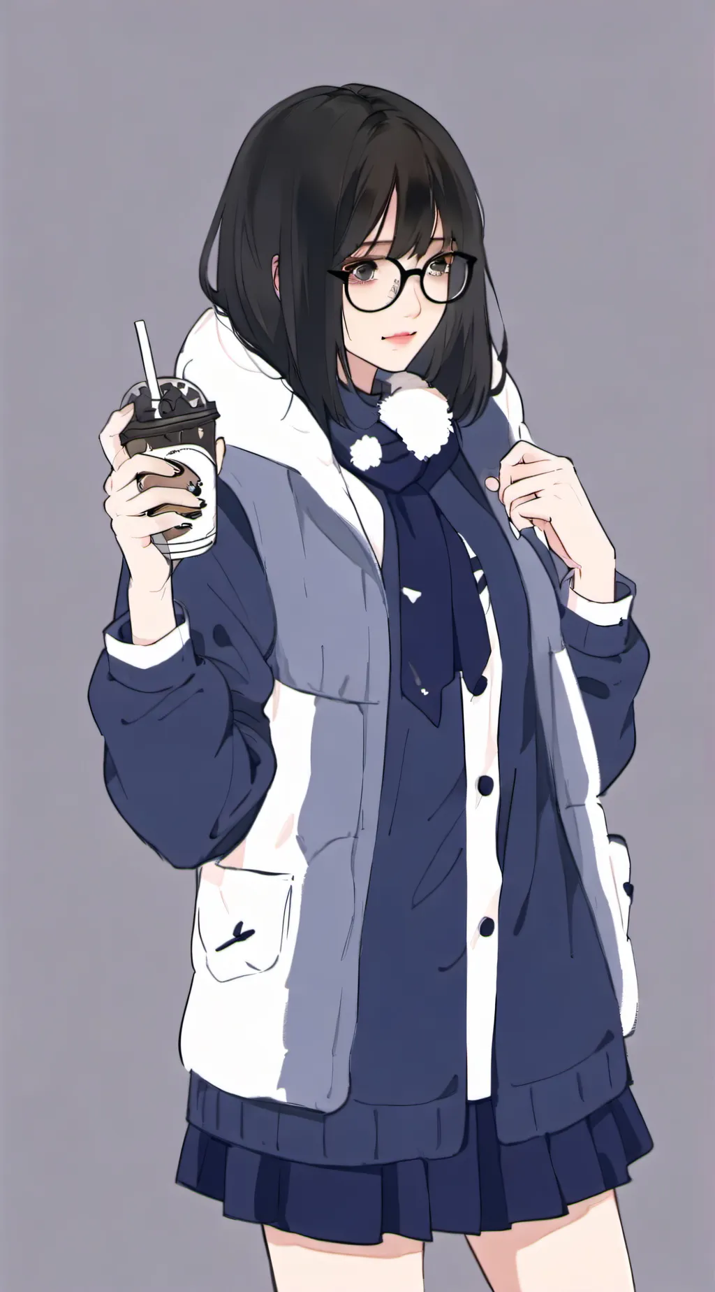 ai character: cute girl background