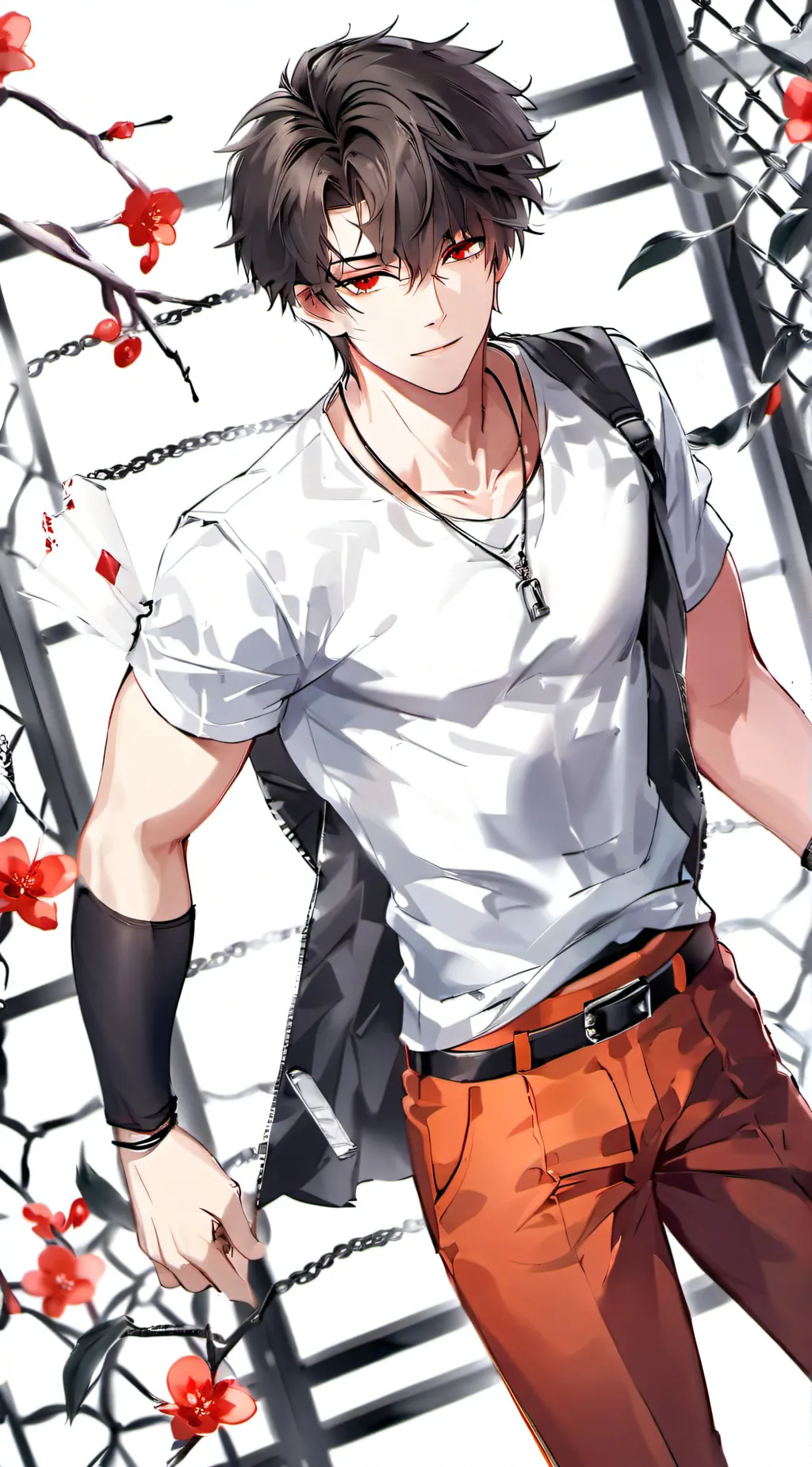 ai character: [~• Jeffery •~]••• background