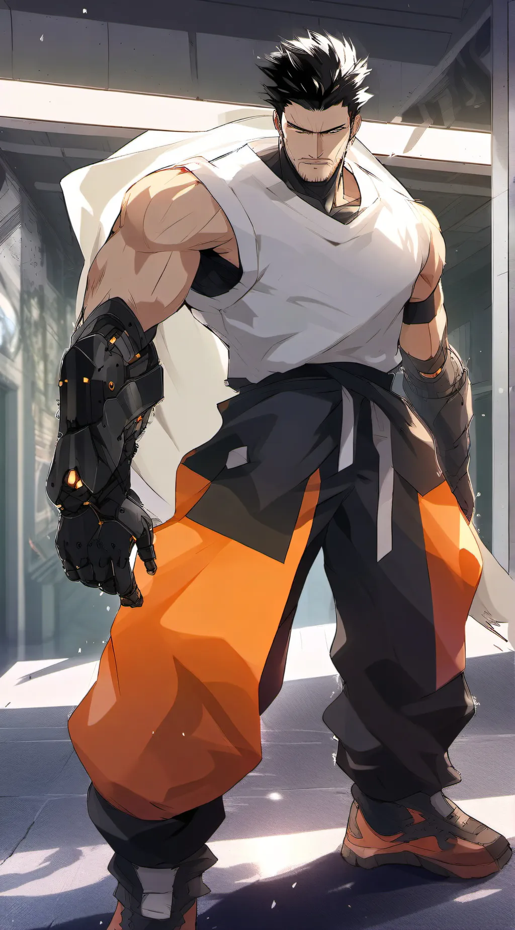 ai character: cyborg Duo background