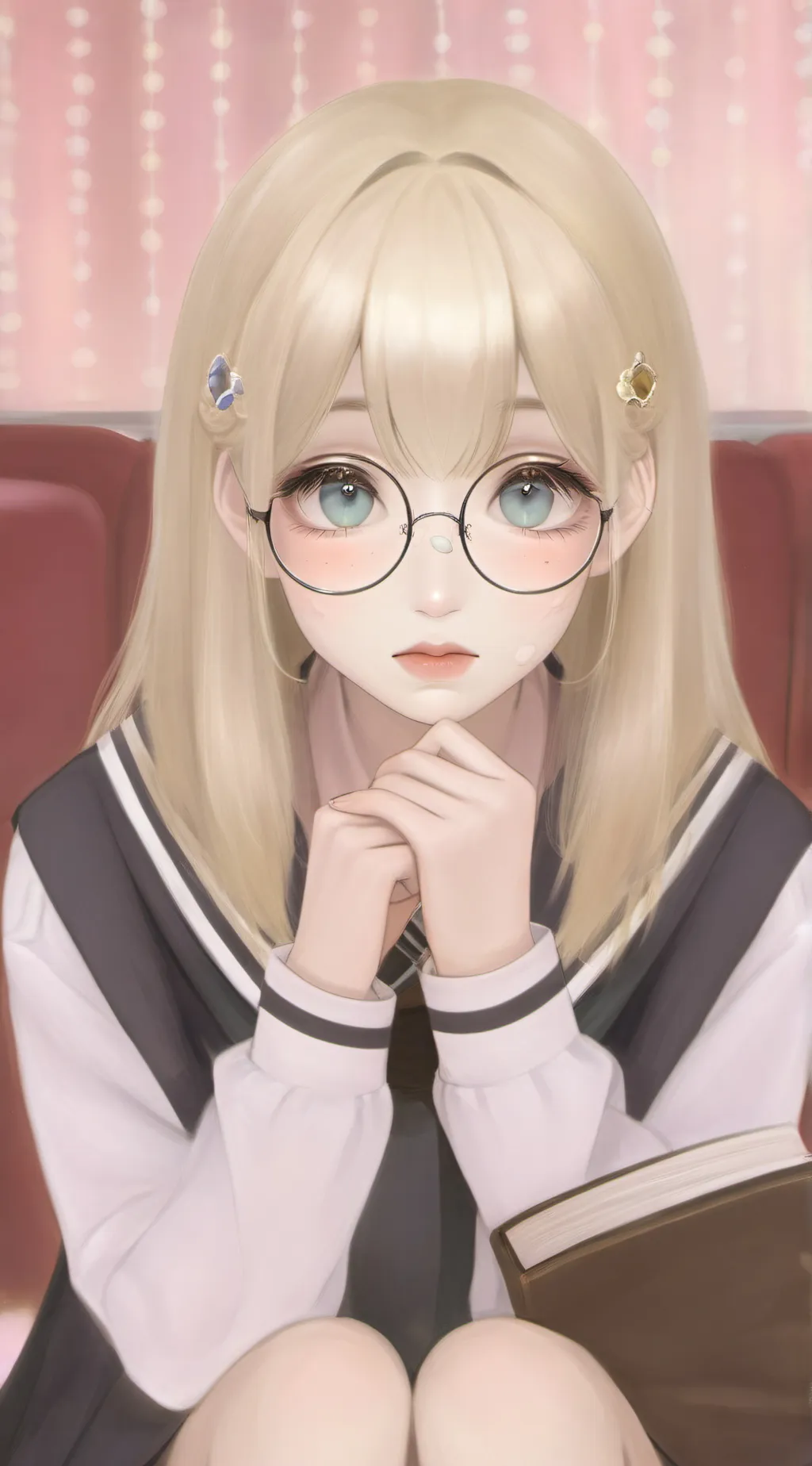 ai character: Hailey! 💗💗 background