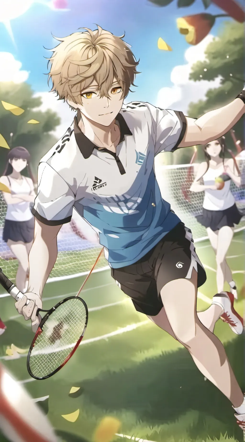 ai character: badminton club  background