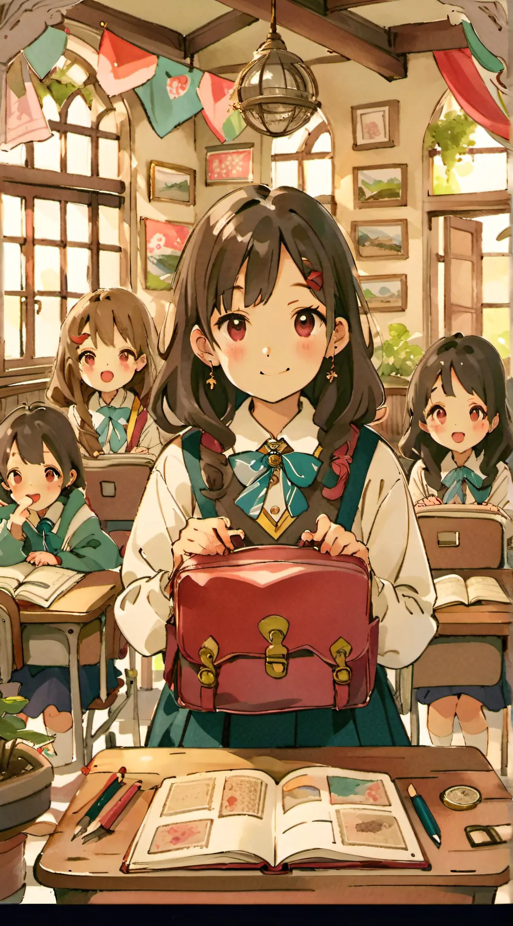 ai character: All Girls School background