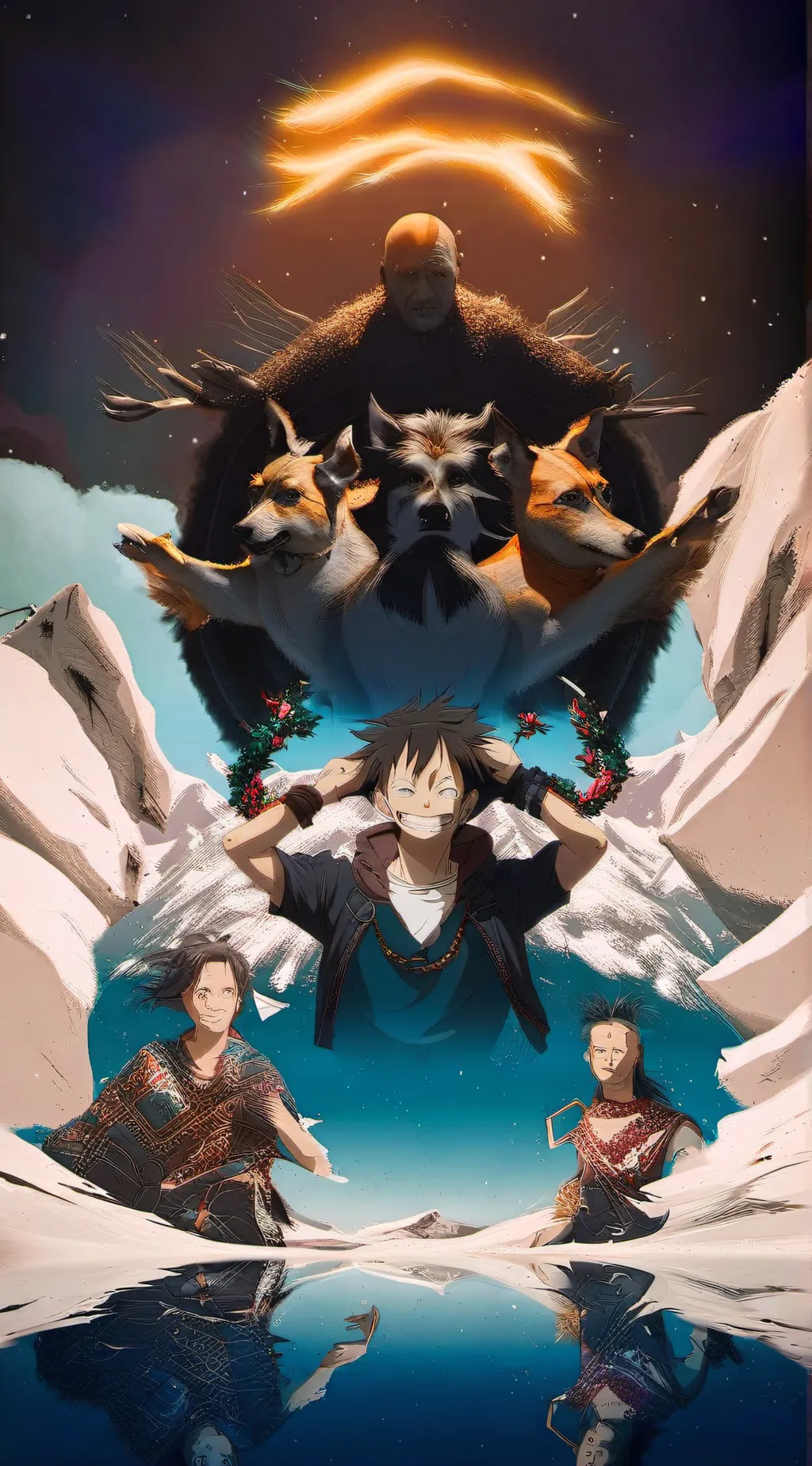 ai character: Luffy  background