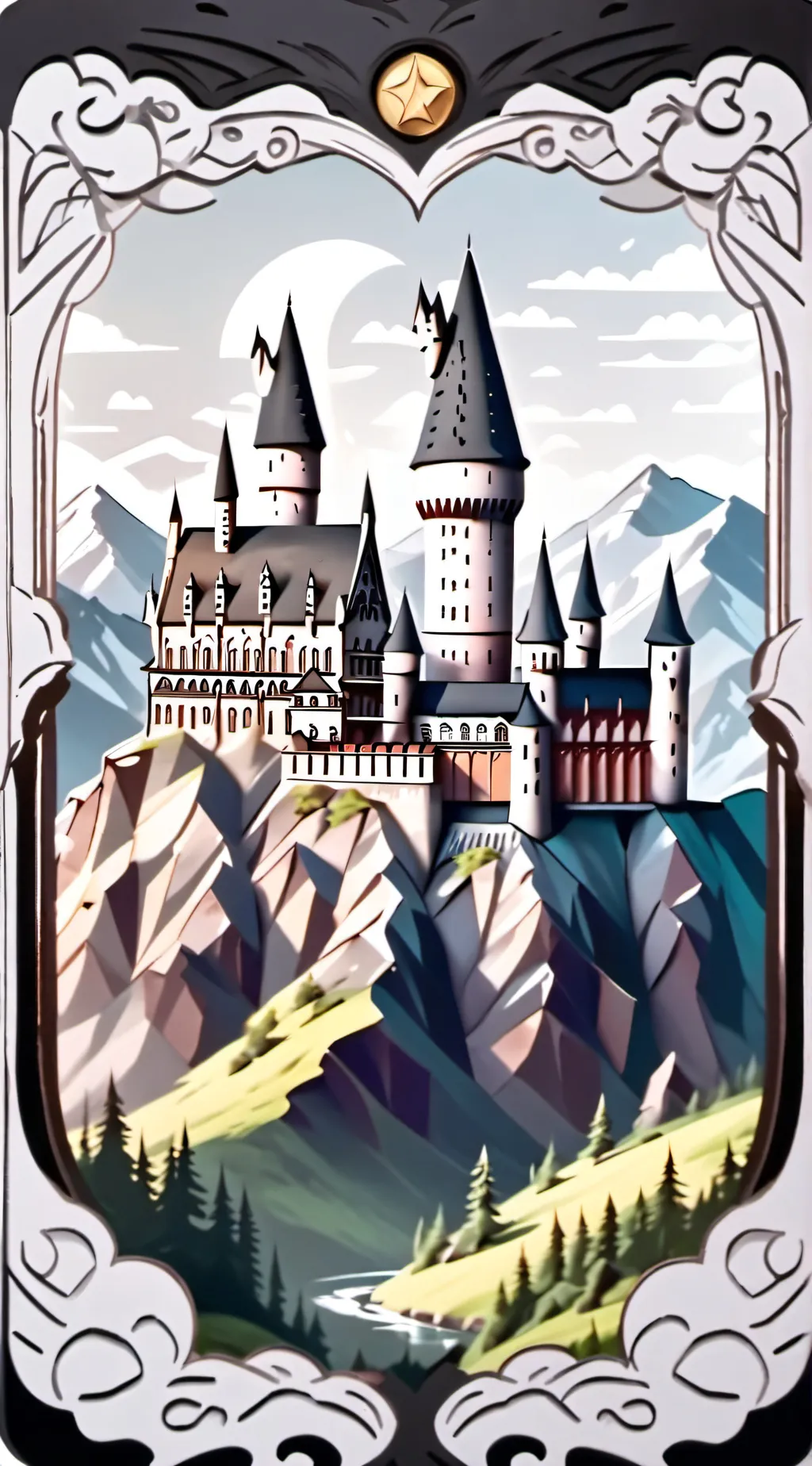 ai character: Hogwarts Royalty background