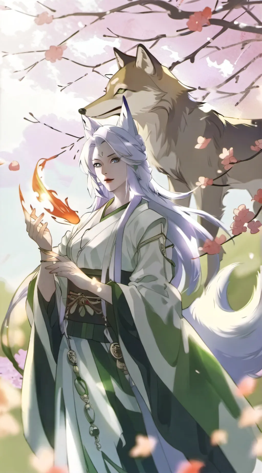 ai character: JJK kitsune background