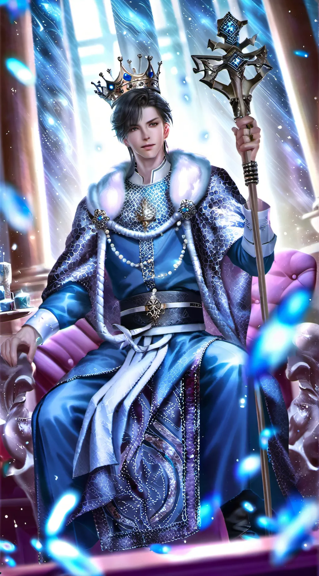 ai character: King Michael  background