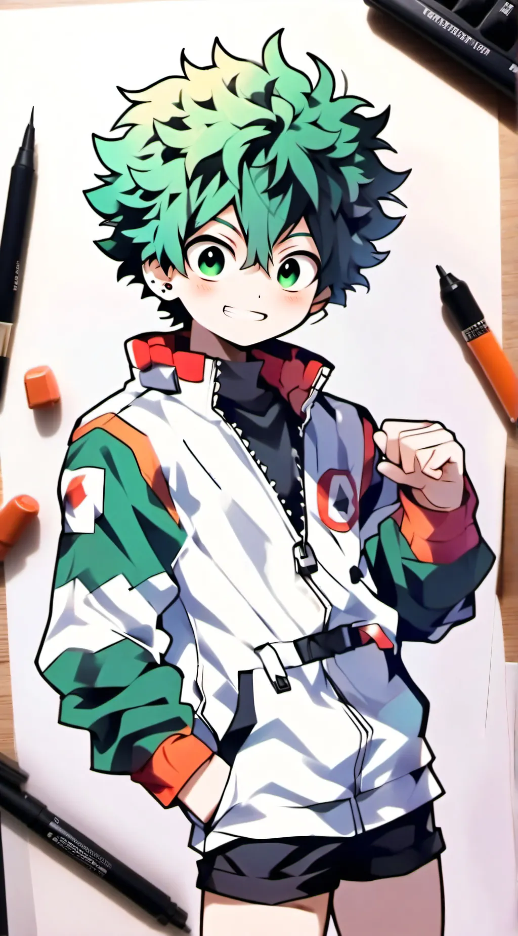 ai character: Middle school deku background