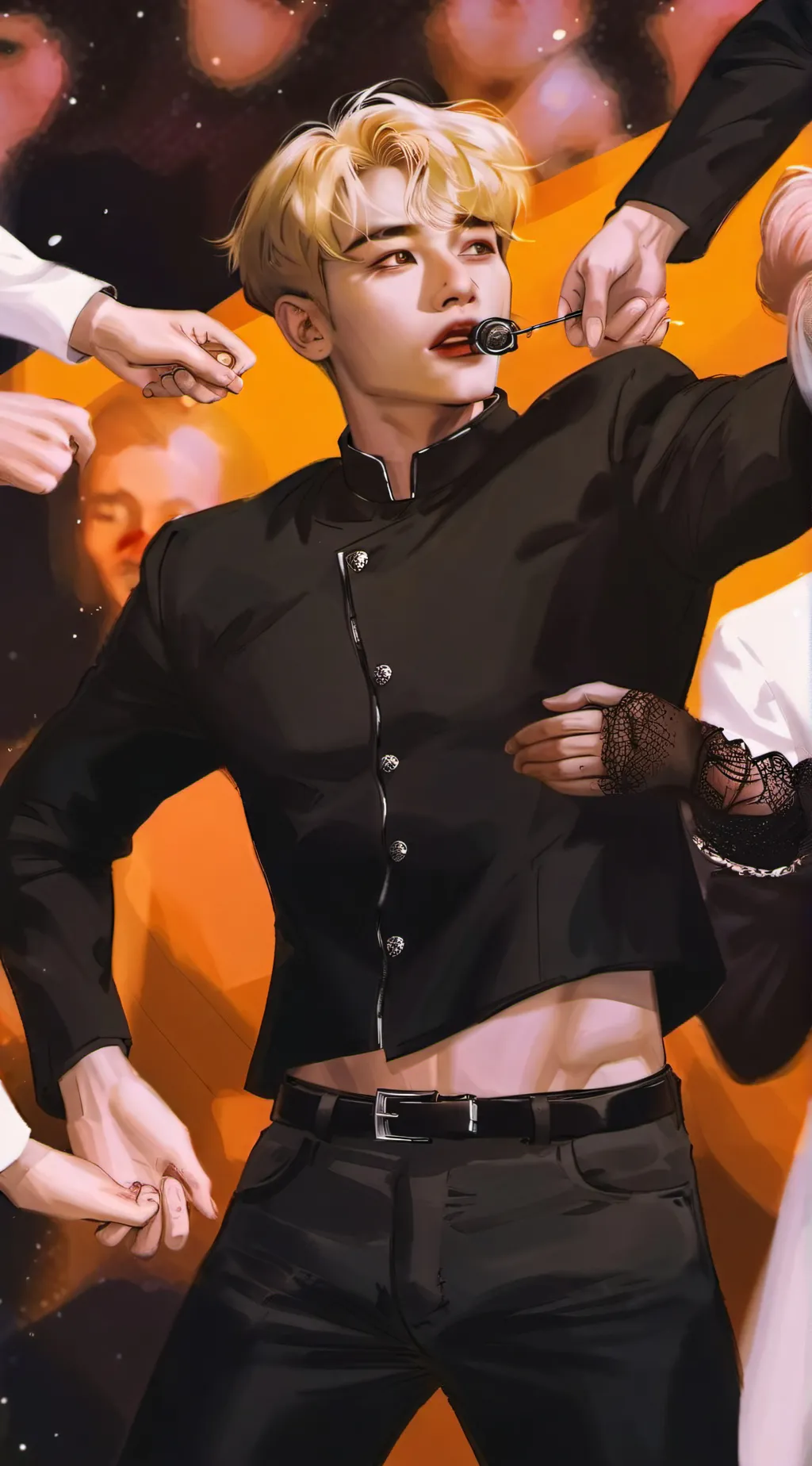 ai character: BangChan x Hyunjin background