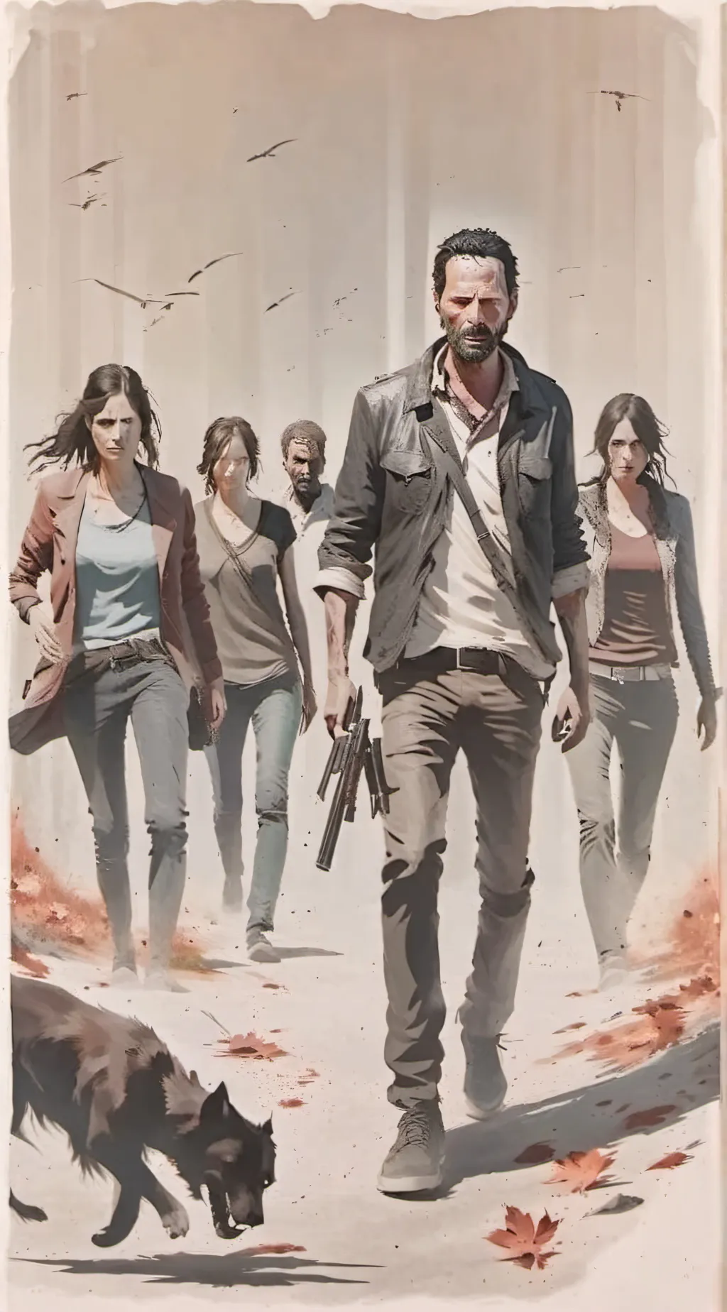 ai character: the walking dead background