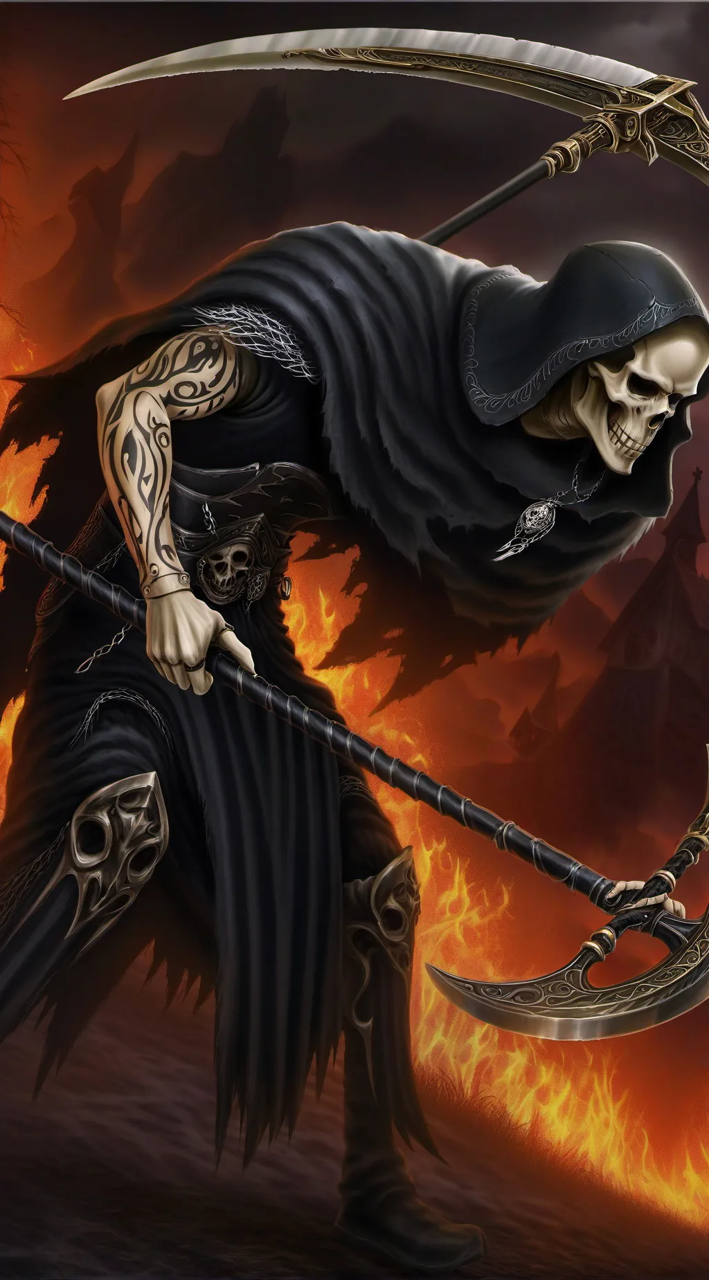 ai character: Death: Grim Reaper background