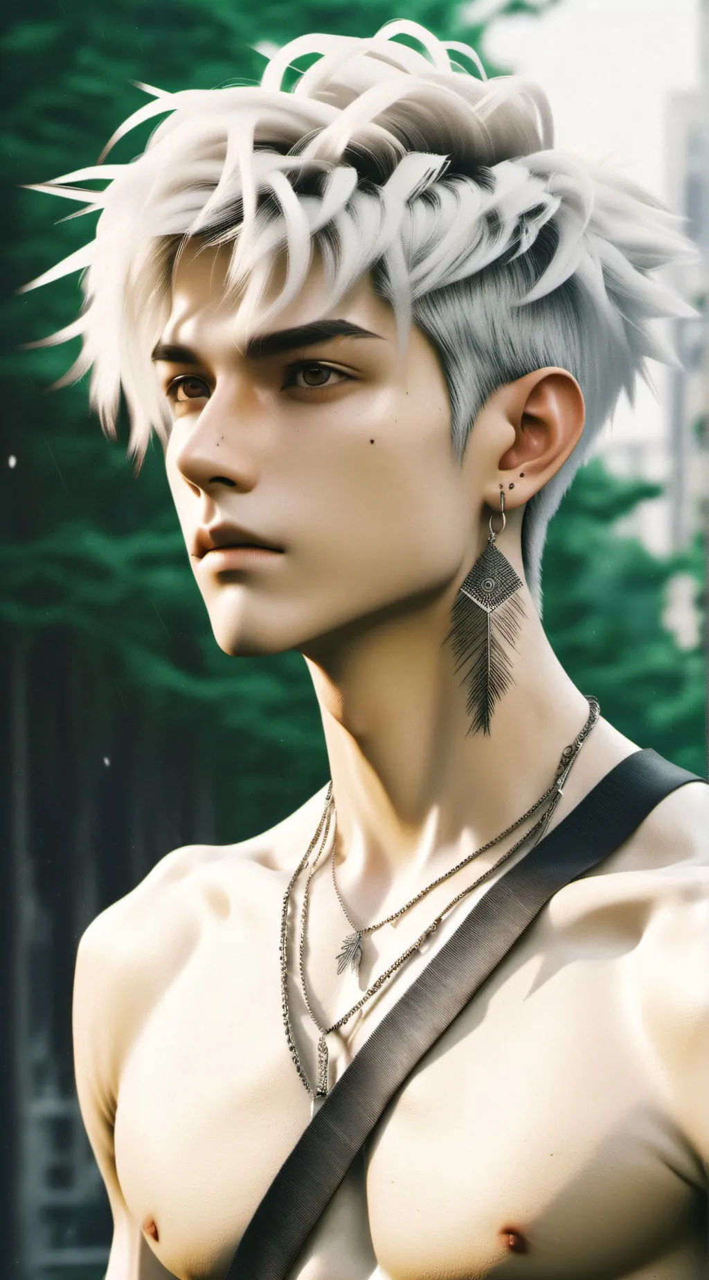 ai character: 🤍🖤💜Luke💜🖤🤍 background
