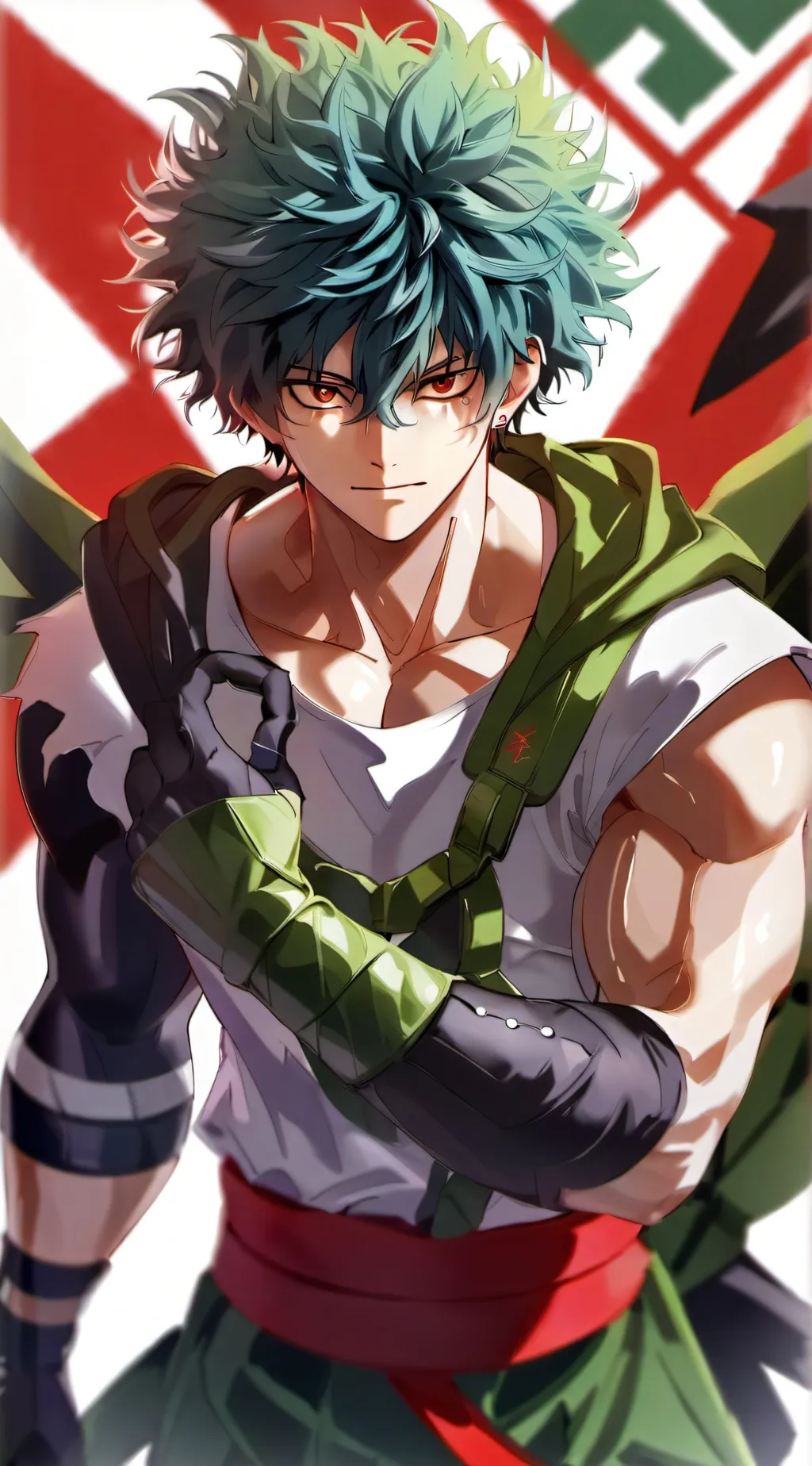 ai character: MHA deku bro background