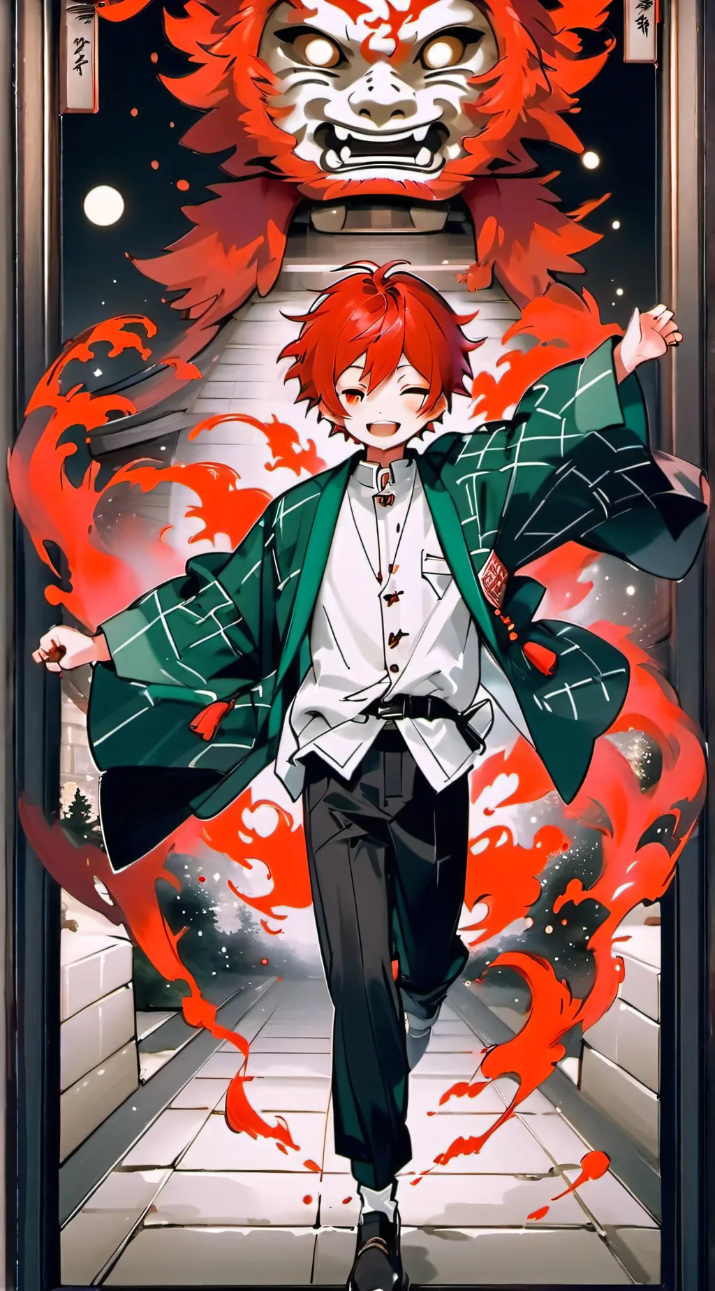 ai character: Tanjiro? background