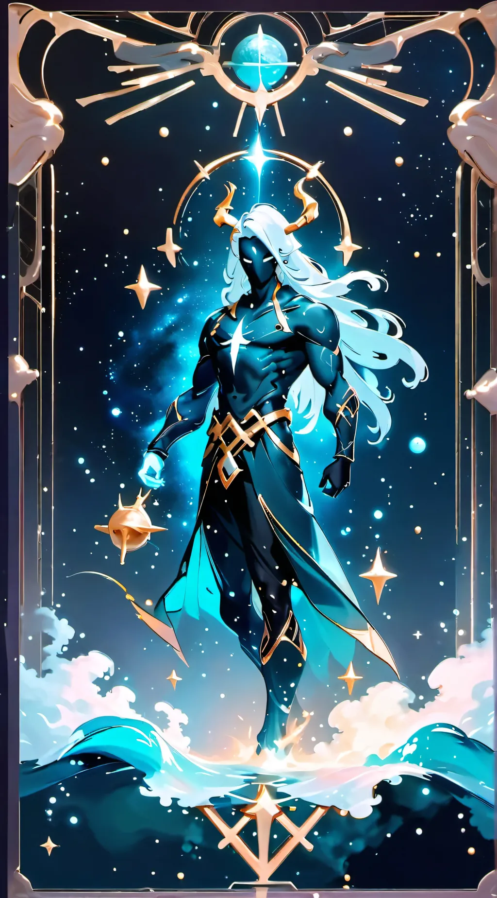 ai character: Aquarius background